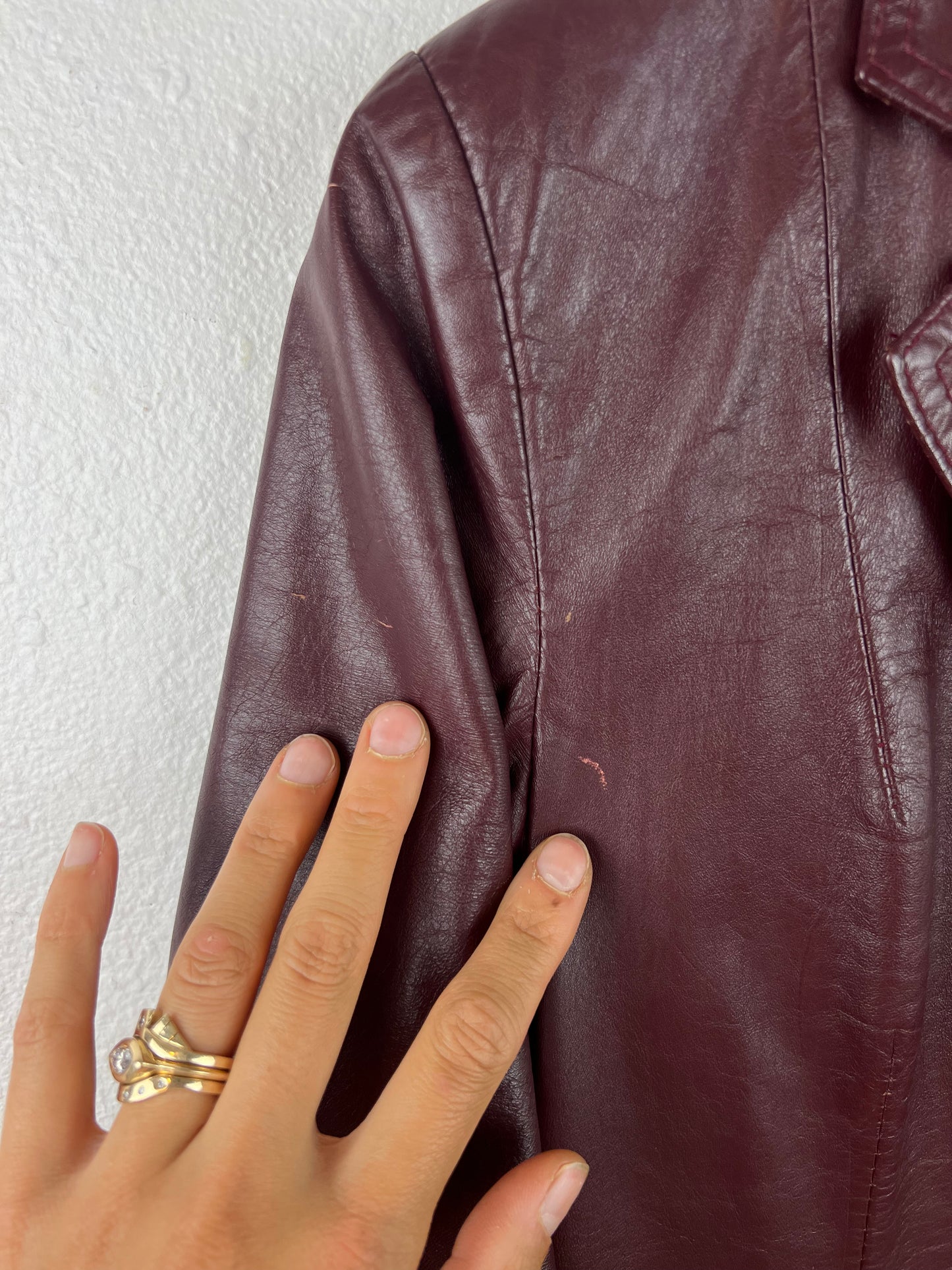 DEEP RED LEATHER JACKET
