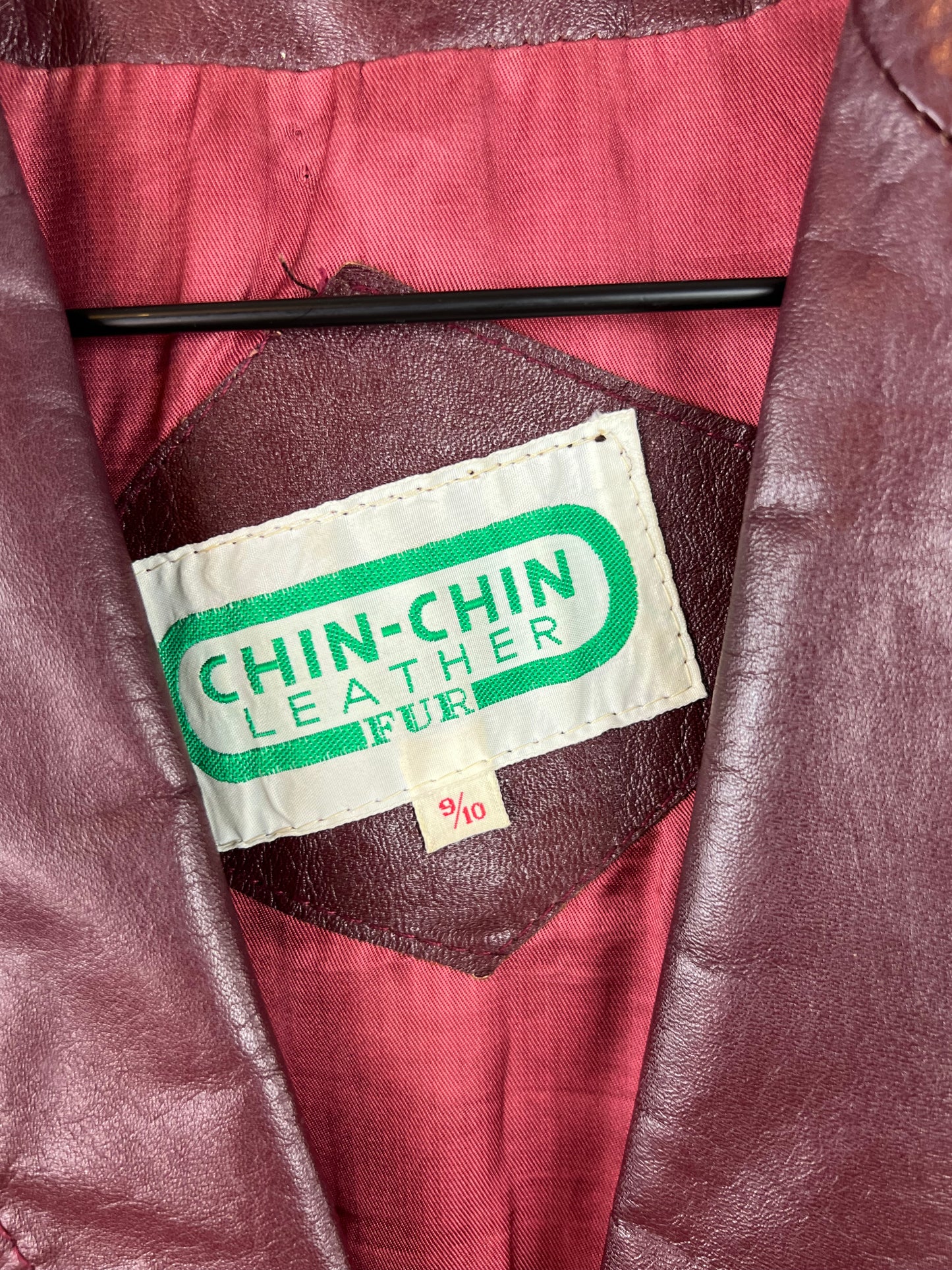 DEEP RED LEATHER JACKET