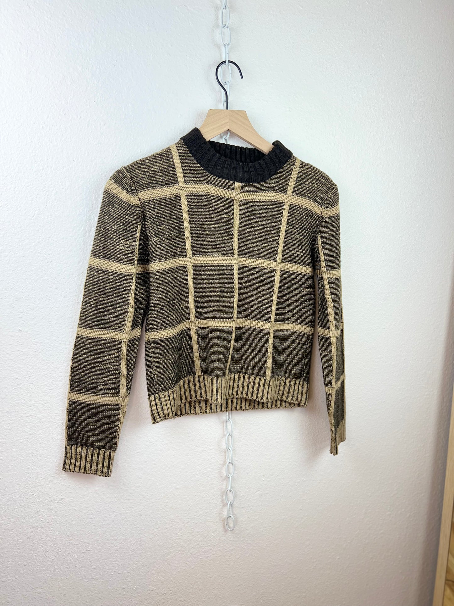 WINDOWPANE CHECK SWEATER