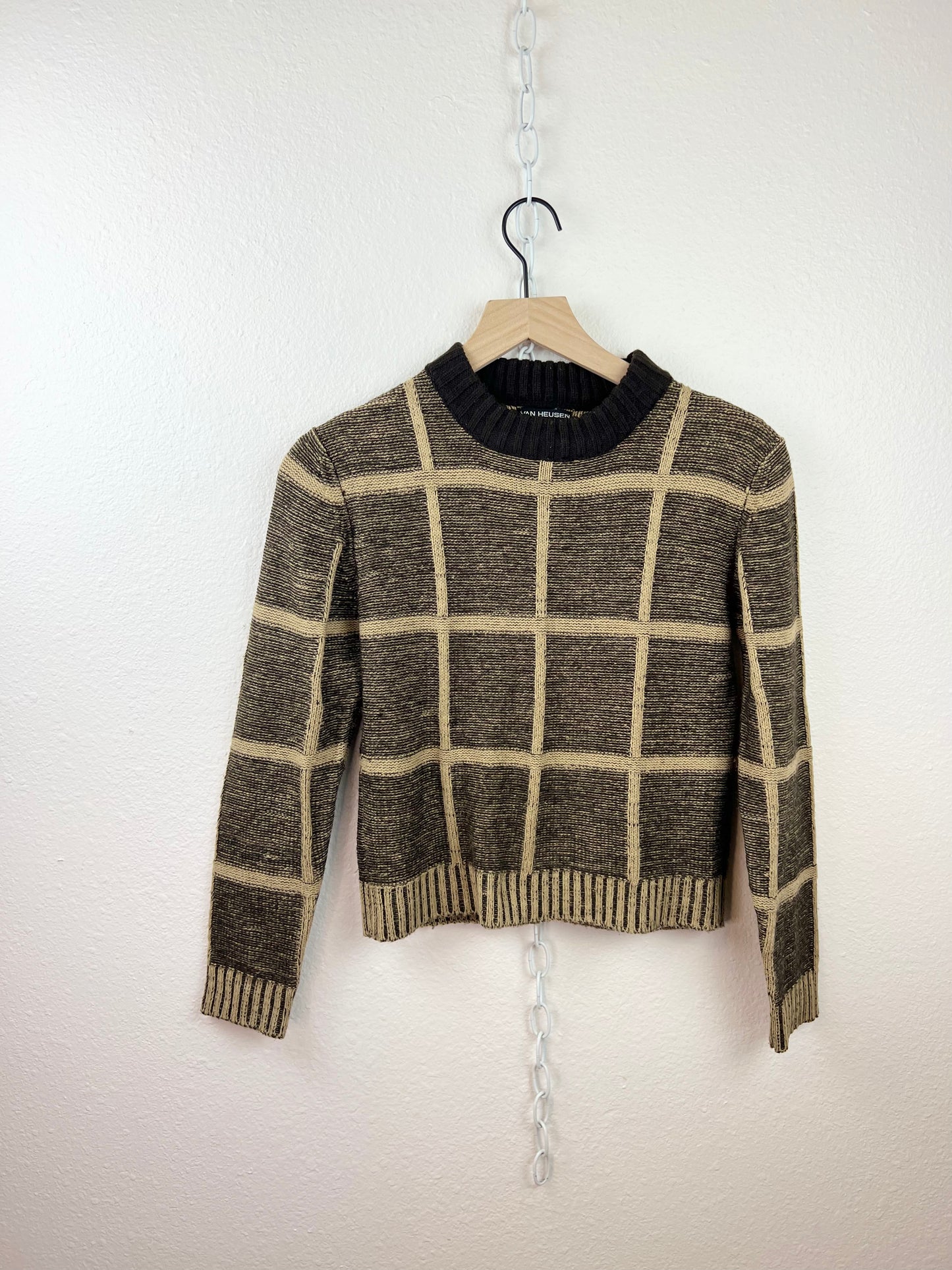WINDOWPANE CHECK SWEATER
