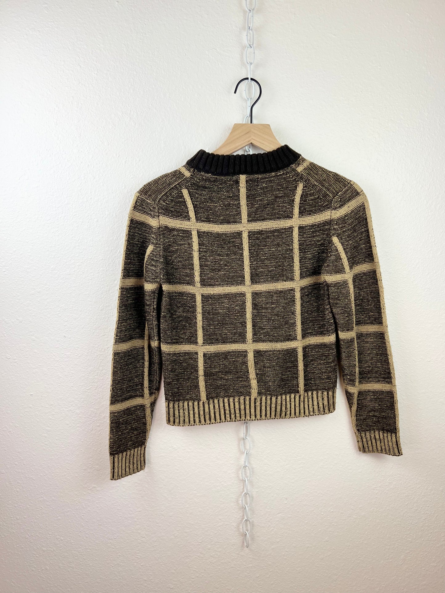 WINDOWPANE CHECK SWEATER