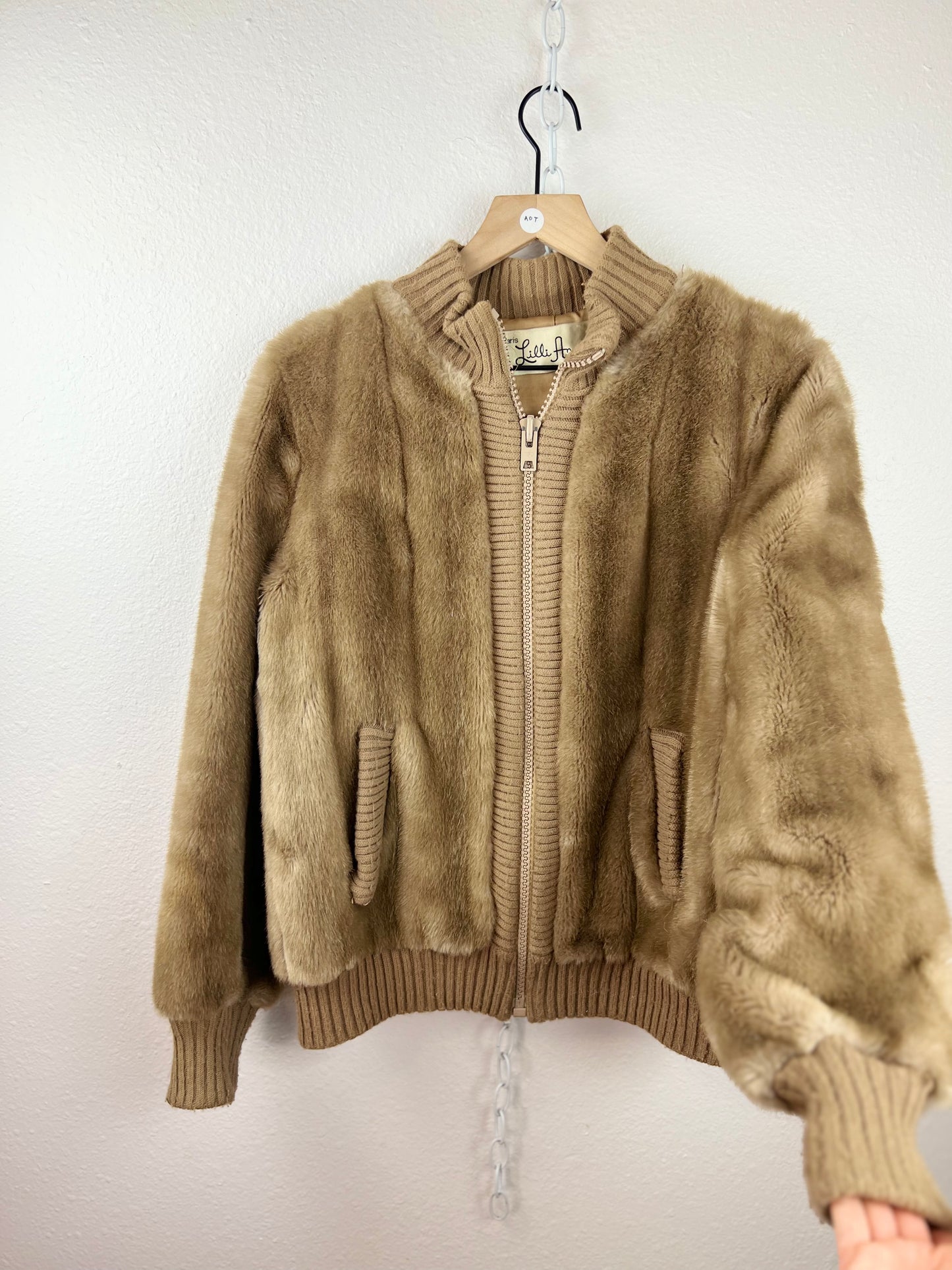 VINTAGE ZIP FUR COAT