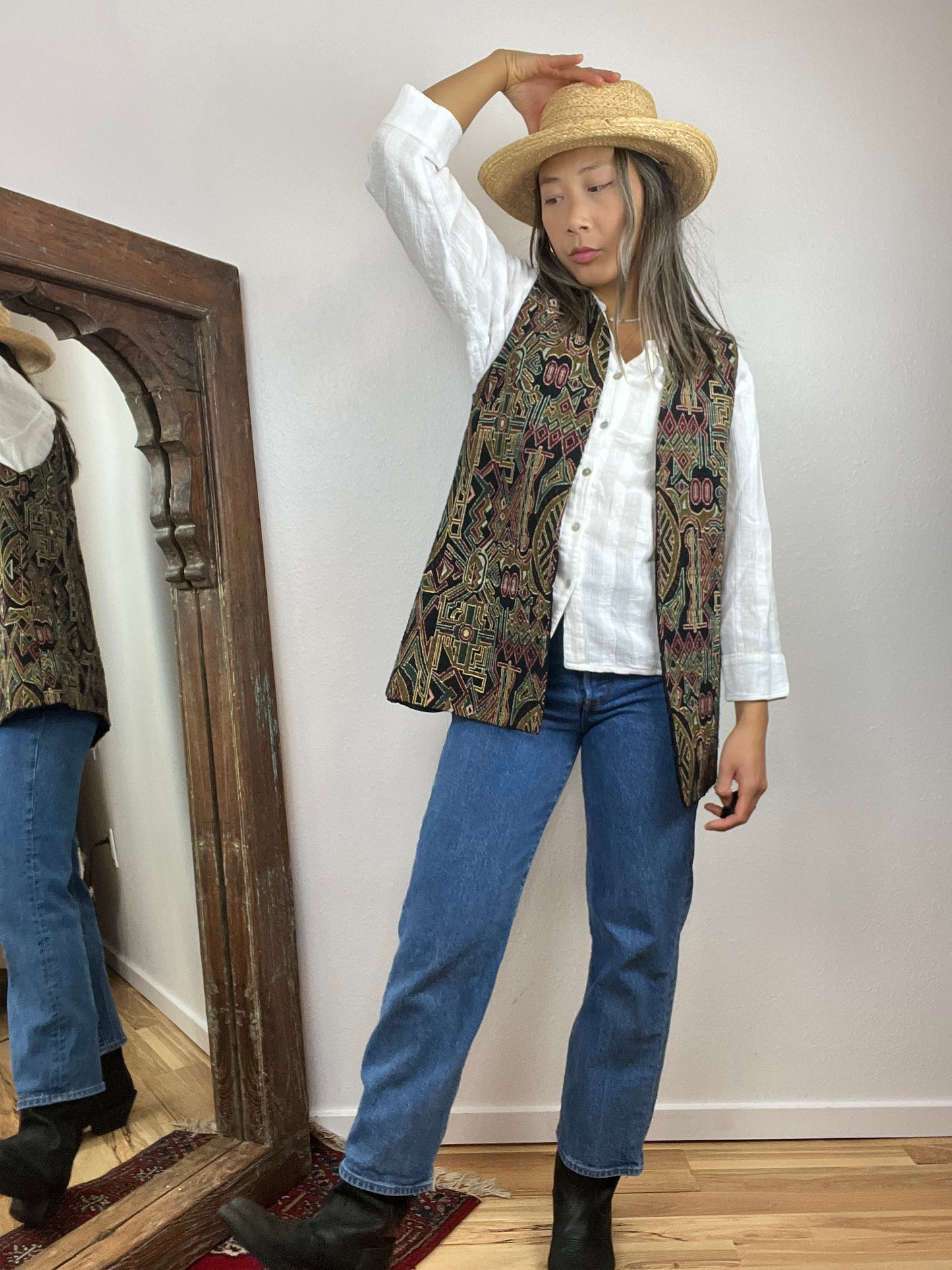 COLDWATER CREEK WHITE BUTTON UP