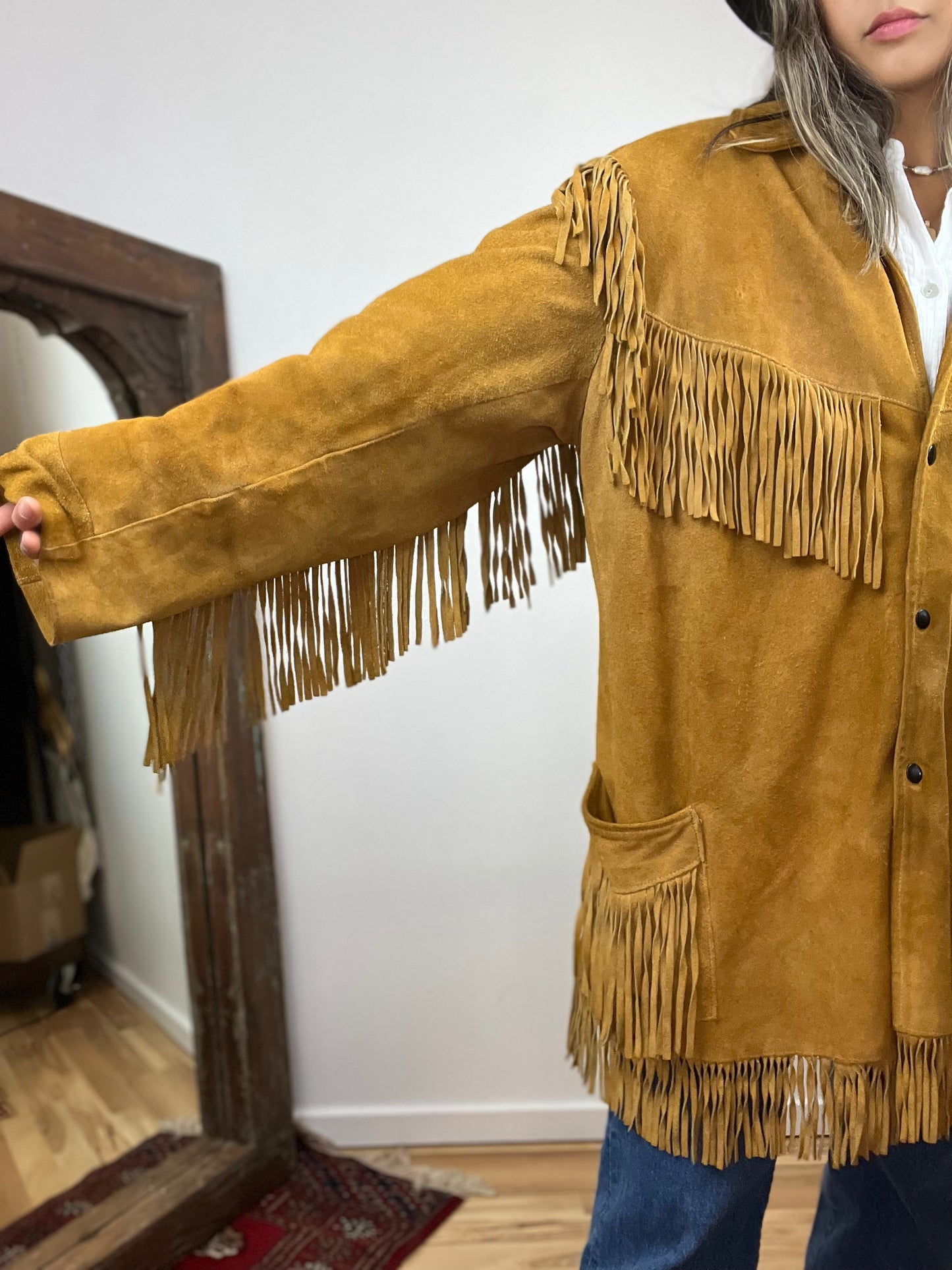JOO-KAY FRINGE LEATHER JACKET