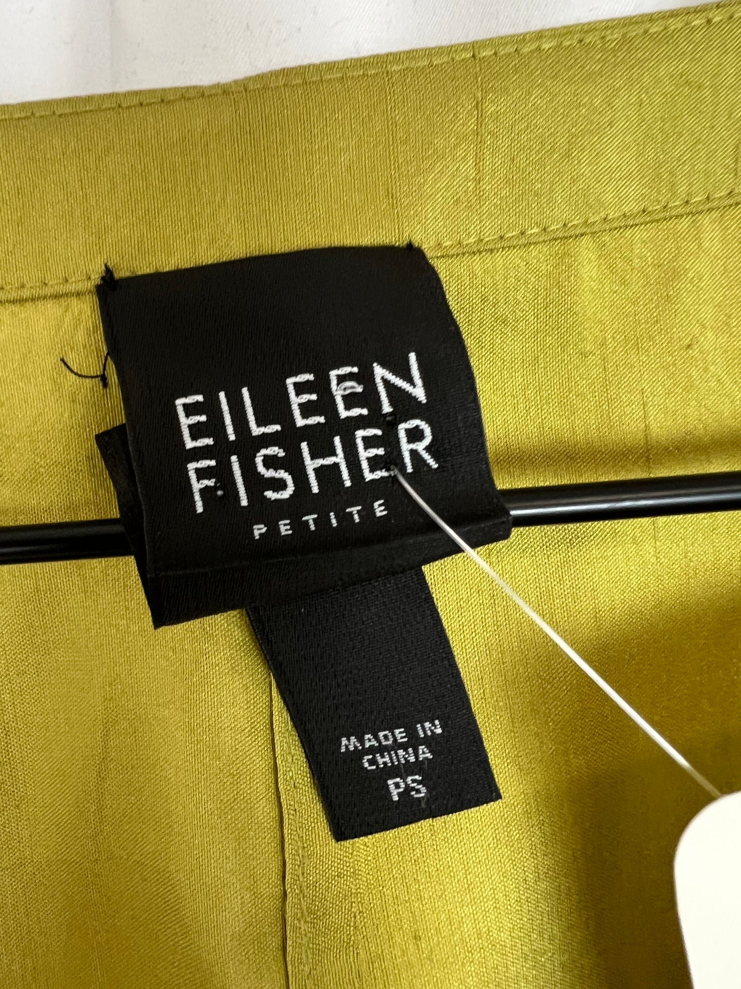EILEEN FISHER CHARTREUSE SILK TOP