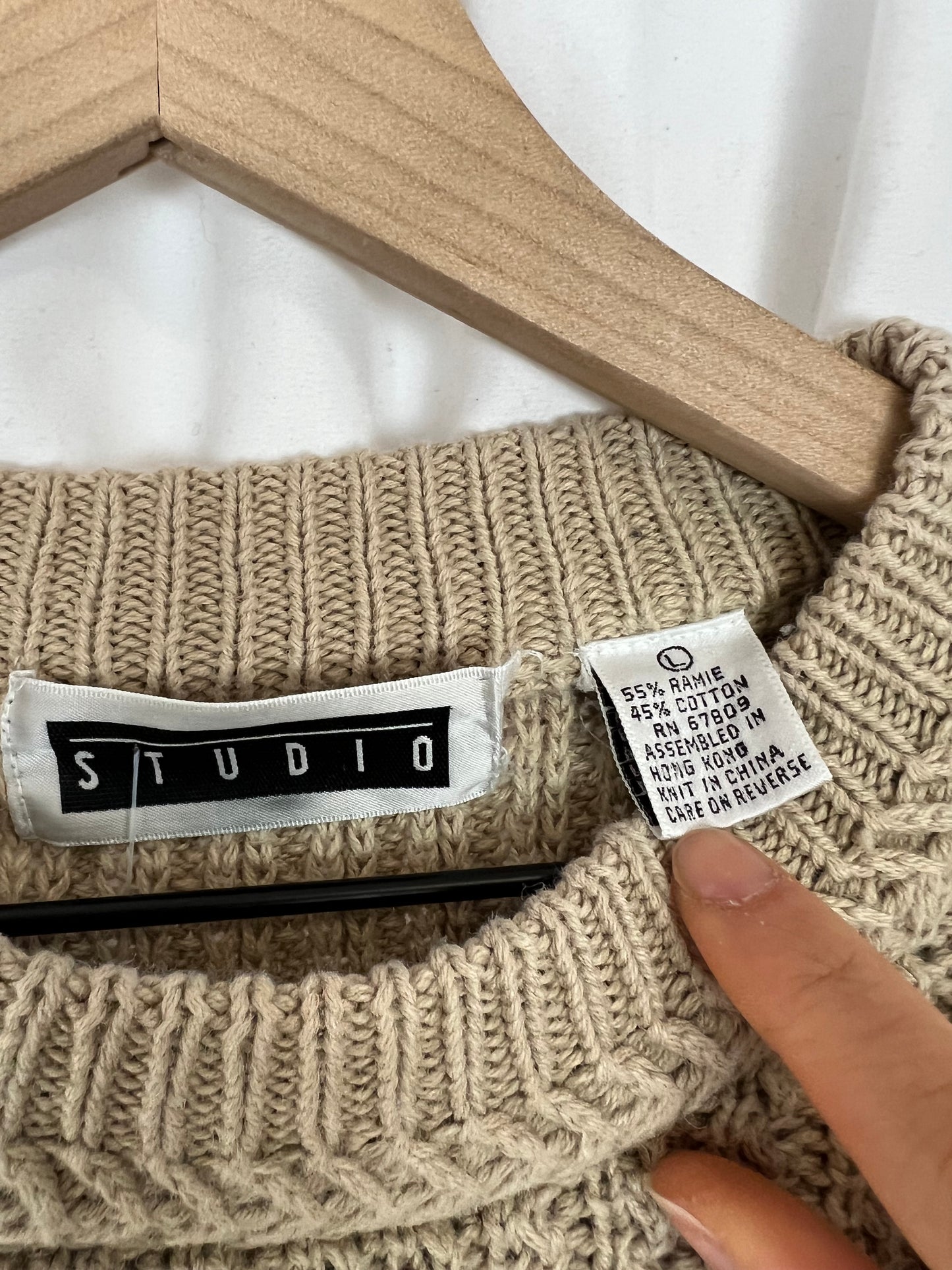 CHUNKY TAN SWEATER