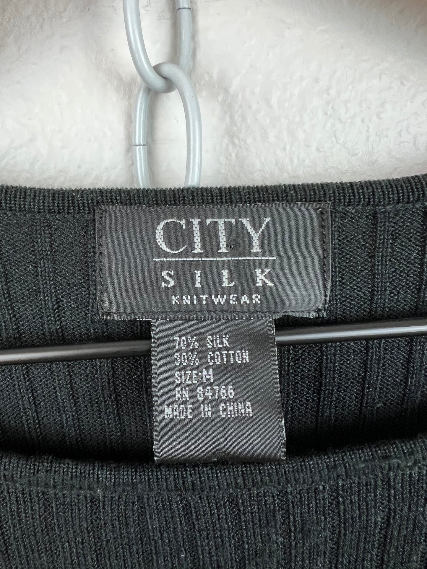 VNTG RIBBED SQUARE NECK TEE