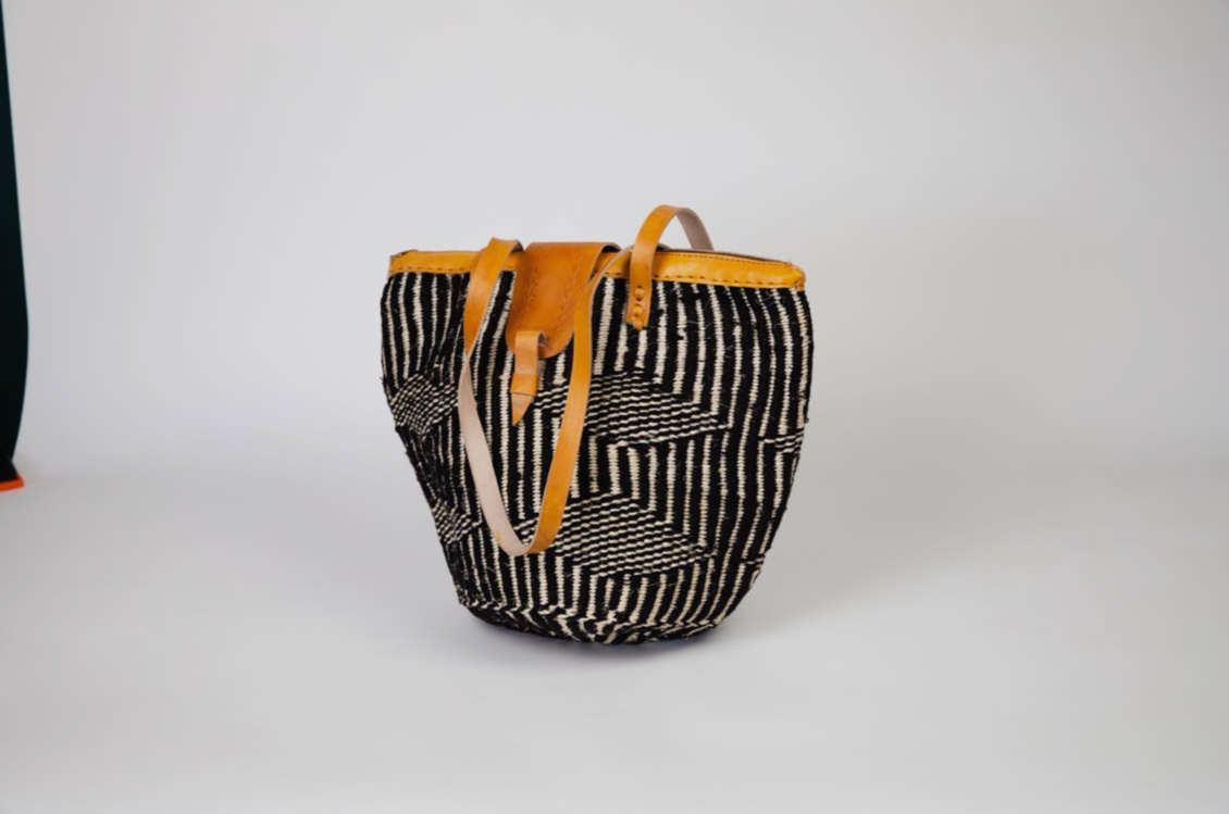 Zebra Black and White Woven Bag