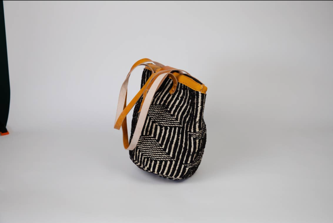 Zebra Black and White Woven Bag