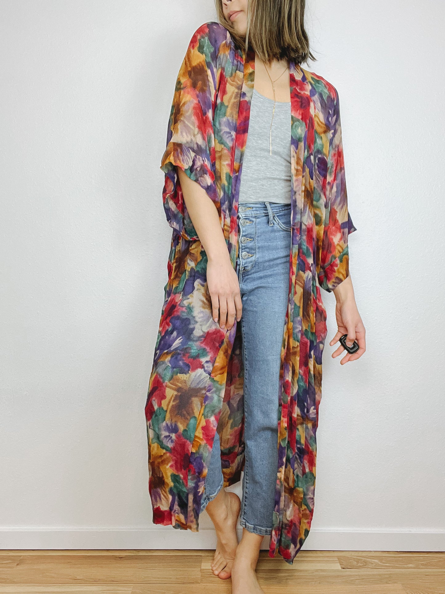Silk Watercolor Robe