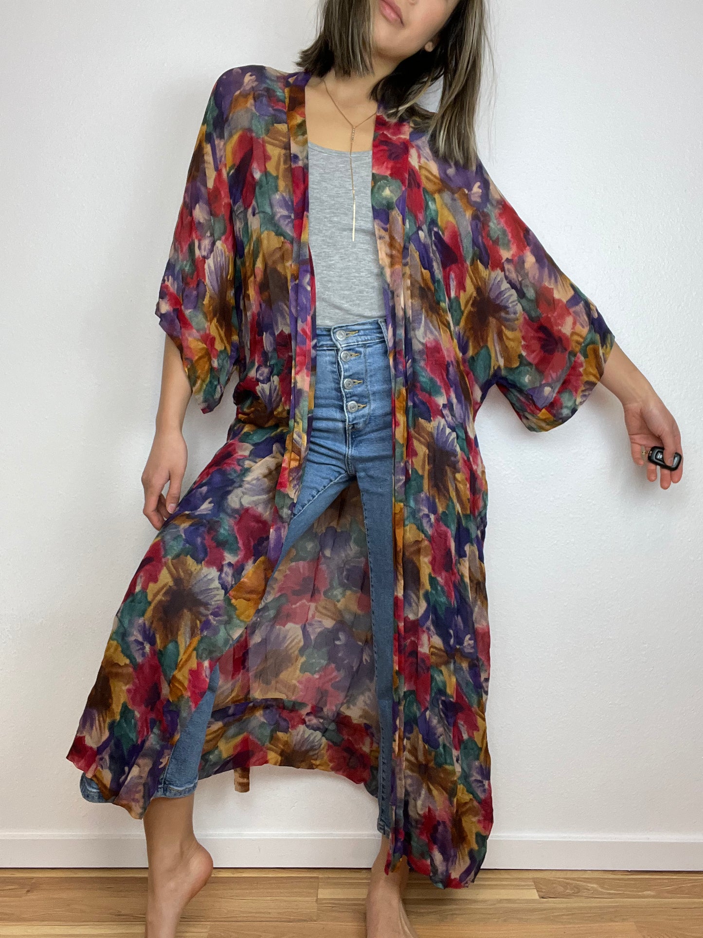 Silk Watercolor Robe
