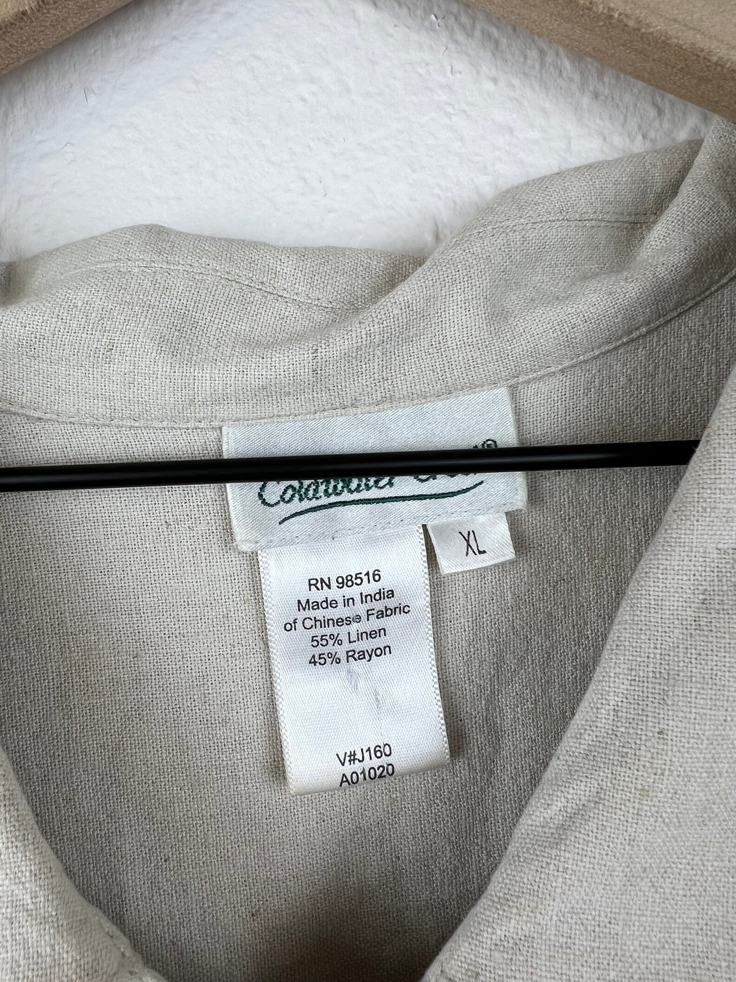 Coldwater Creek Boxy Neutral Button Up Top