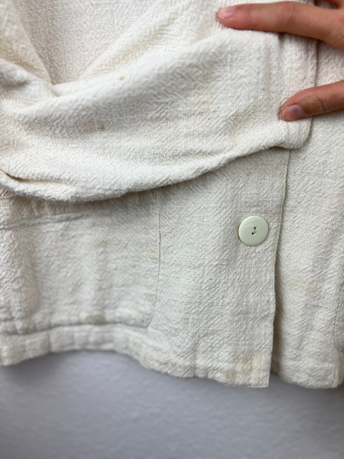 Neutral Cotton Chore Top