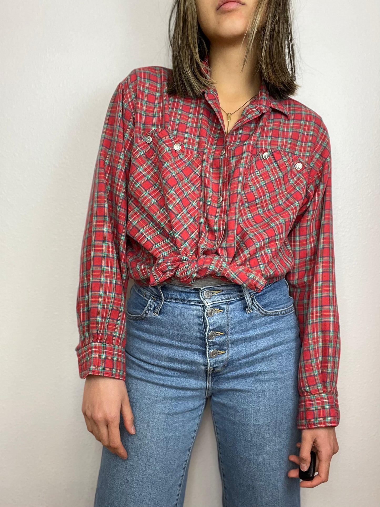 Lightweight Long Sleeve Button Up Top