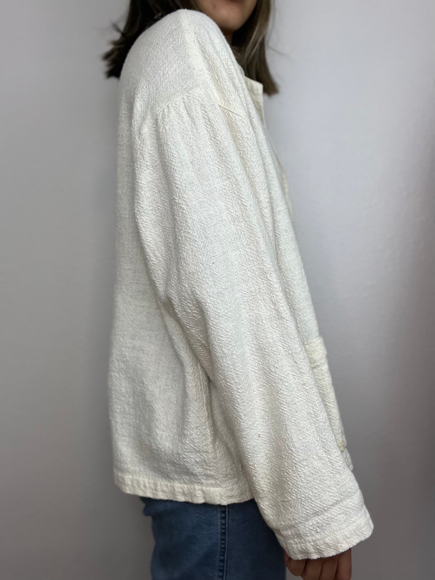 Neutral Cotton Chore Top