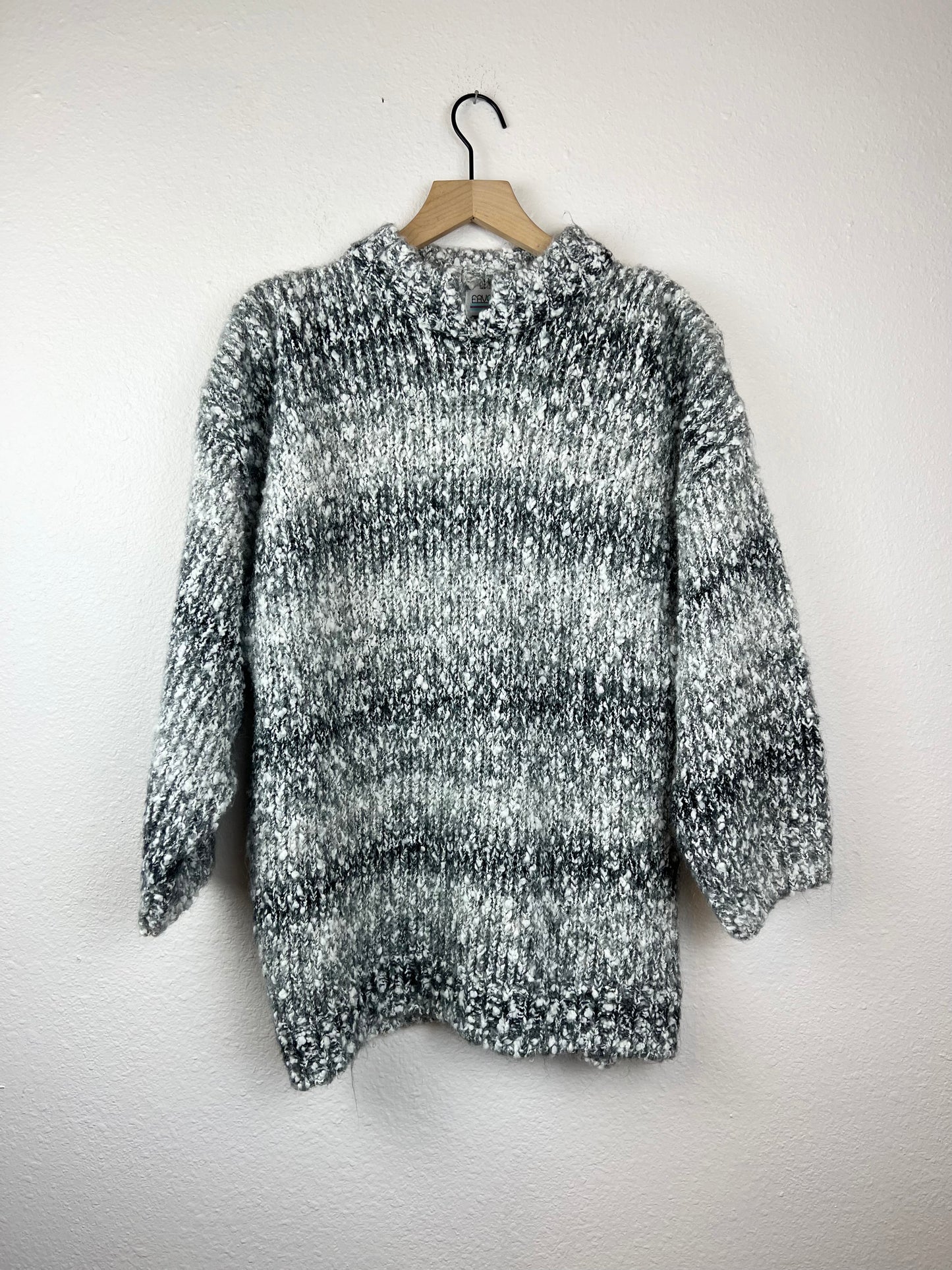 Heathered Grey & White Sweater