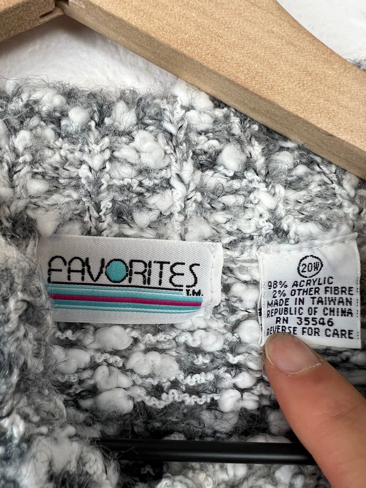 Heathered Grey & White Sweater