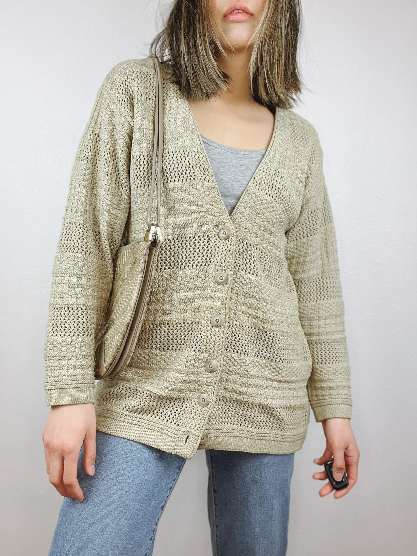 Liz Sport Oatmeal Cardigan