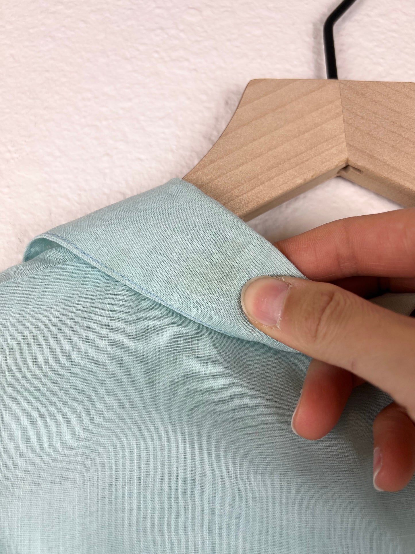 Handmade Baby Blue Embroidered Blouse
