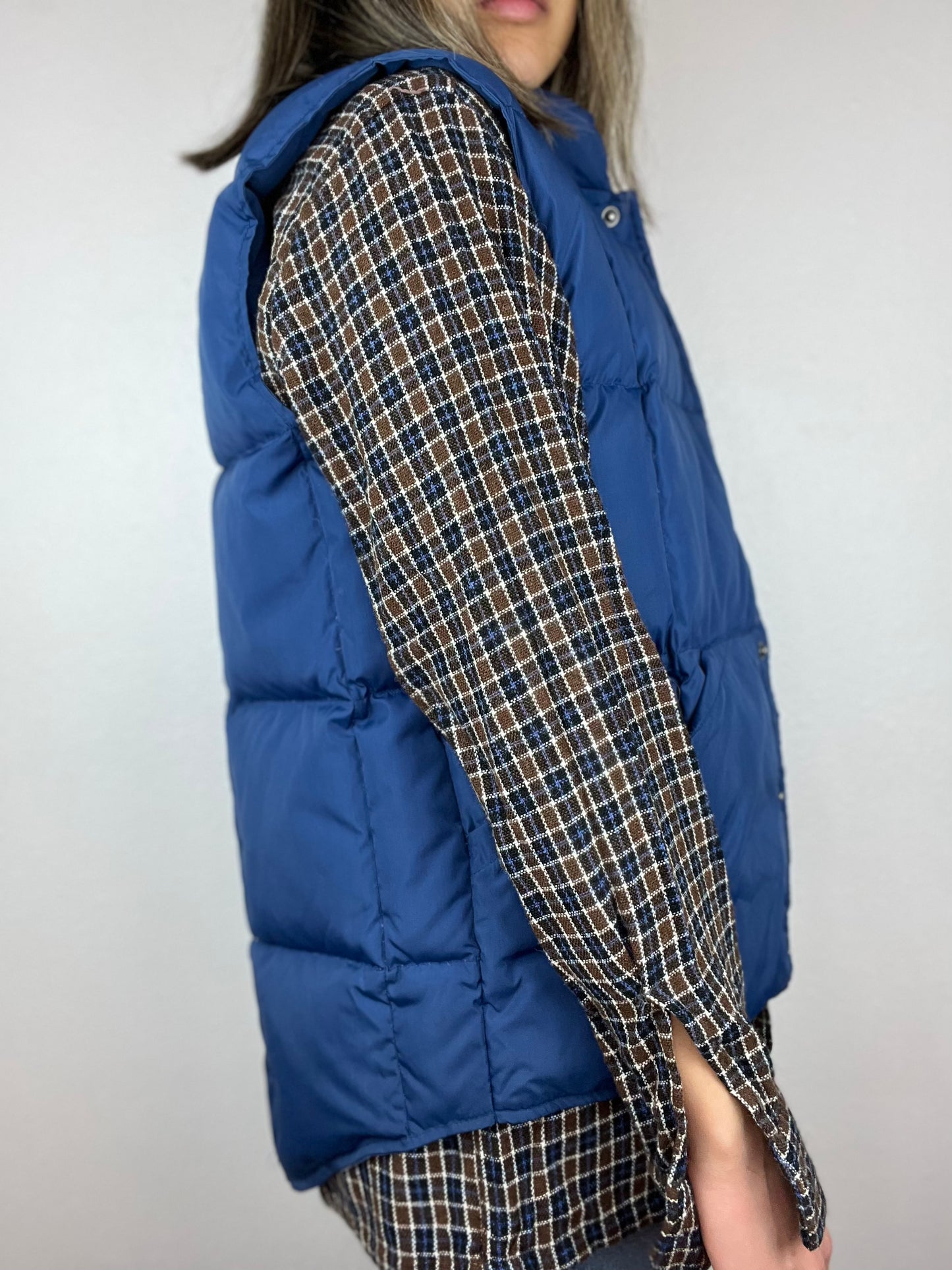 Land's End Navy Blue Puffer Vest