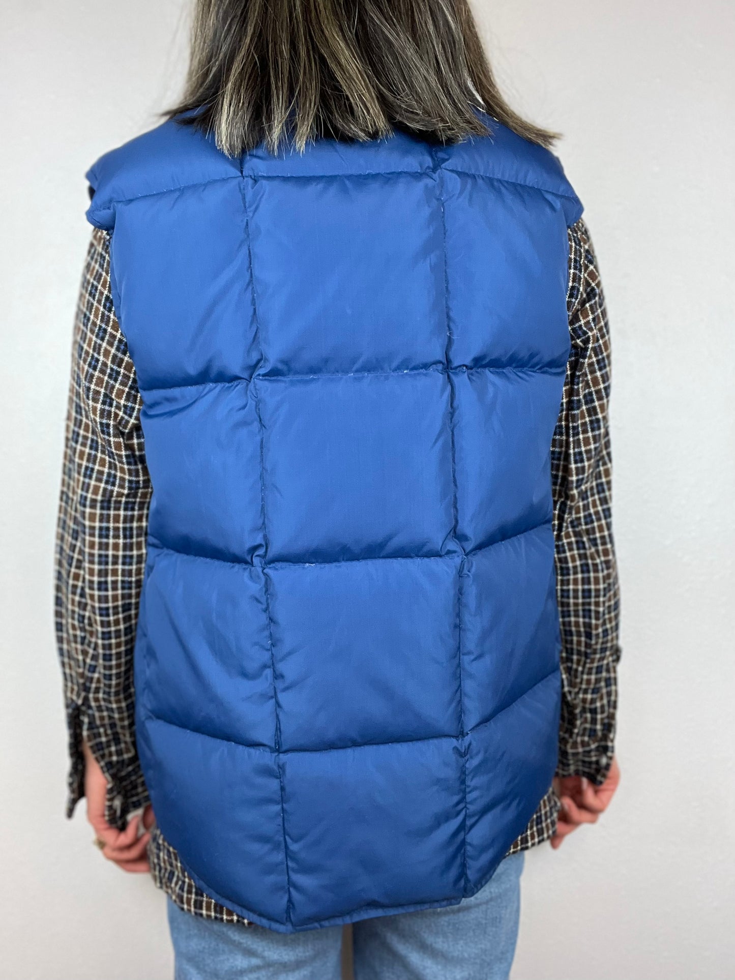 Land's End Navy Blue Puffer Vest