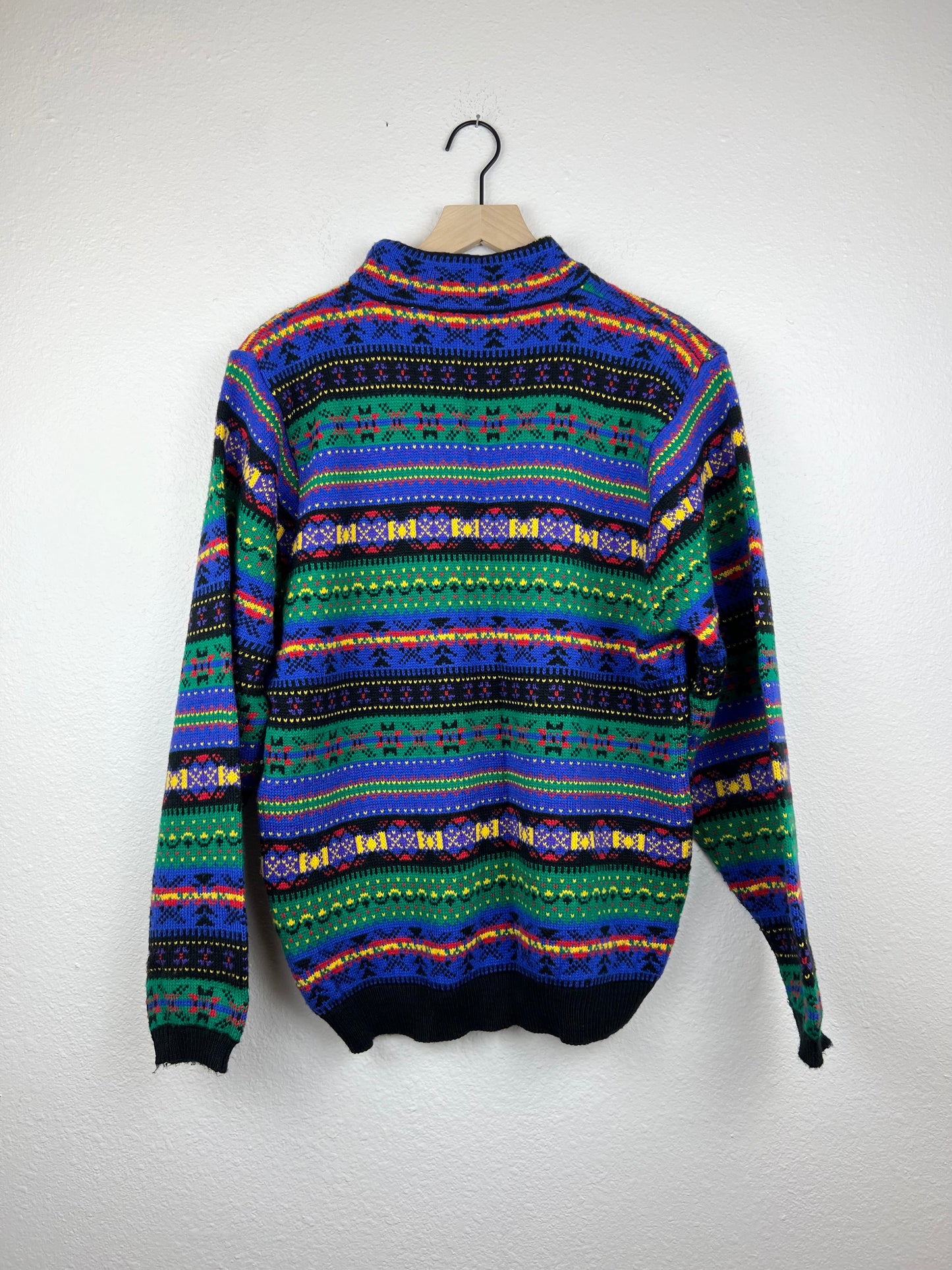 Karen Scott Colorful Mock Neck Sweater