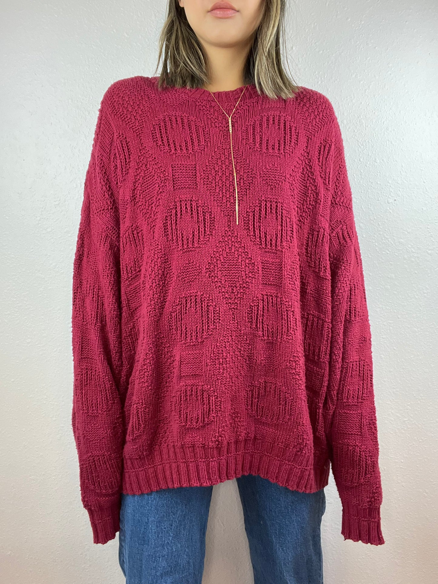 Burgundy Crewneck Sweater