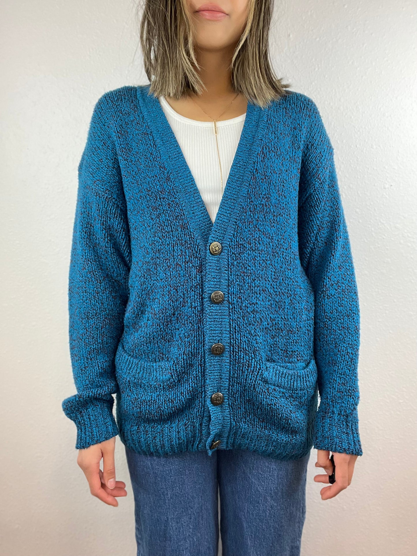 Blue Grandpa Cardigan