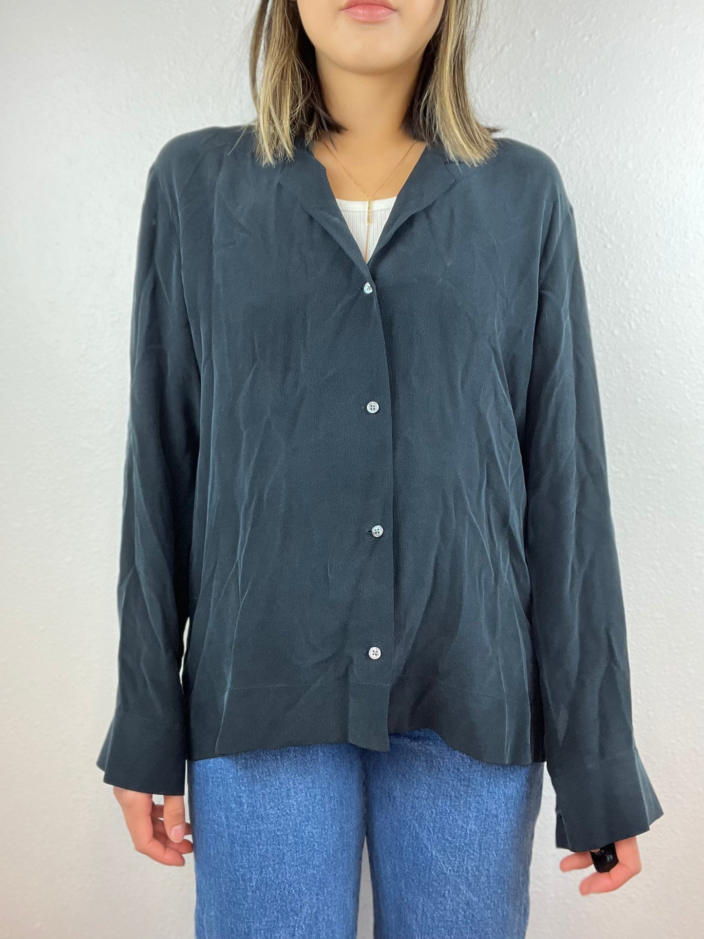 Everlane Silk Black Blouse