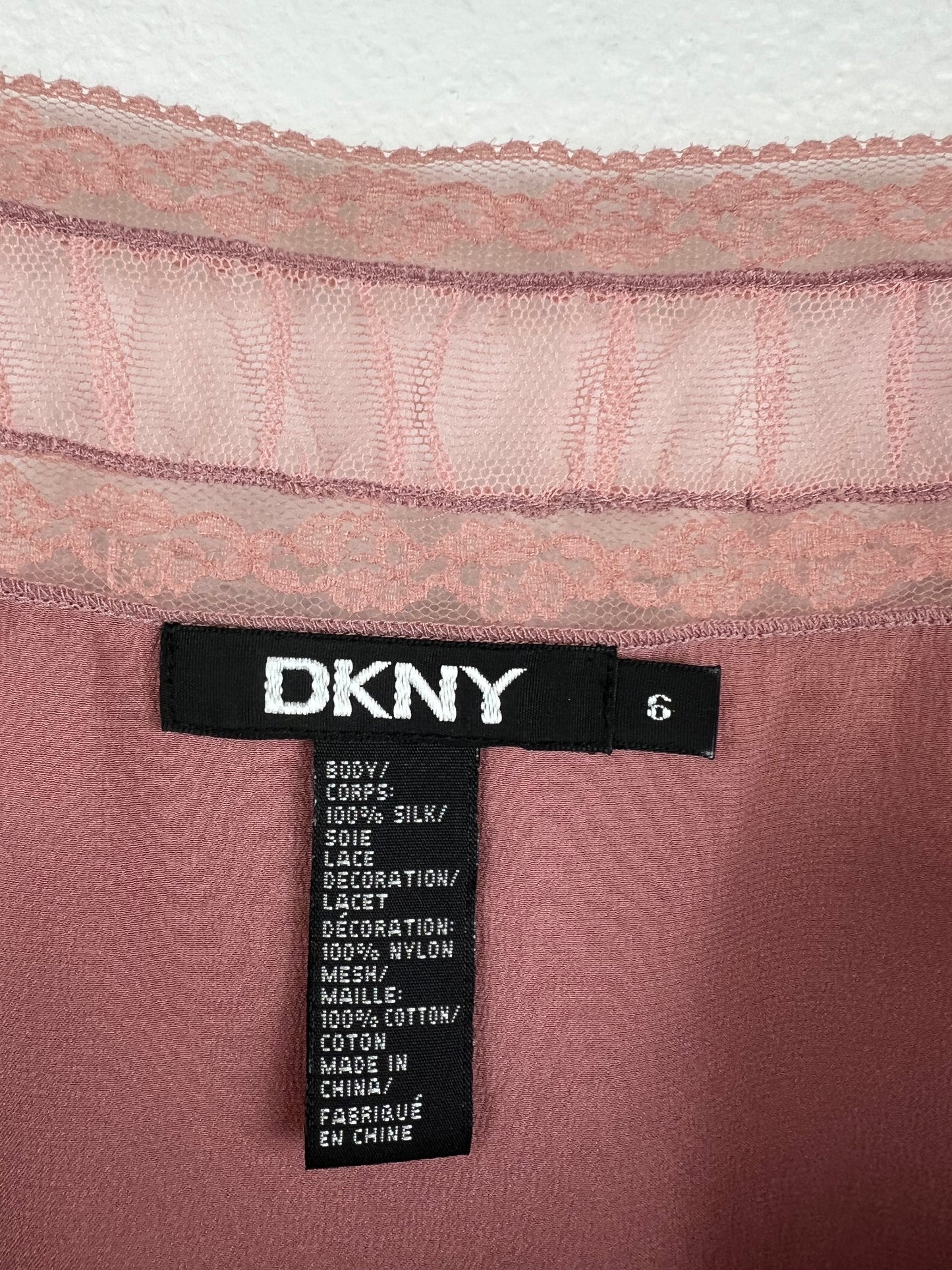 DKNY Silky Pink Top