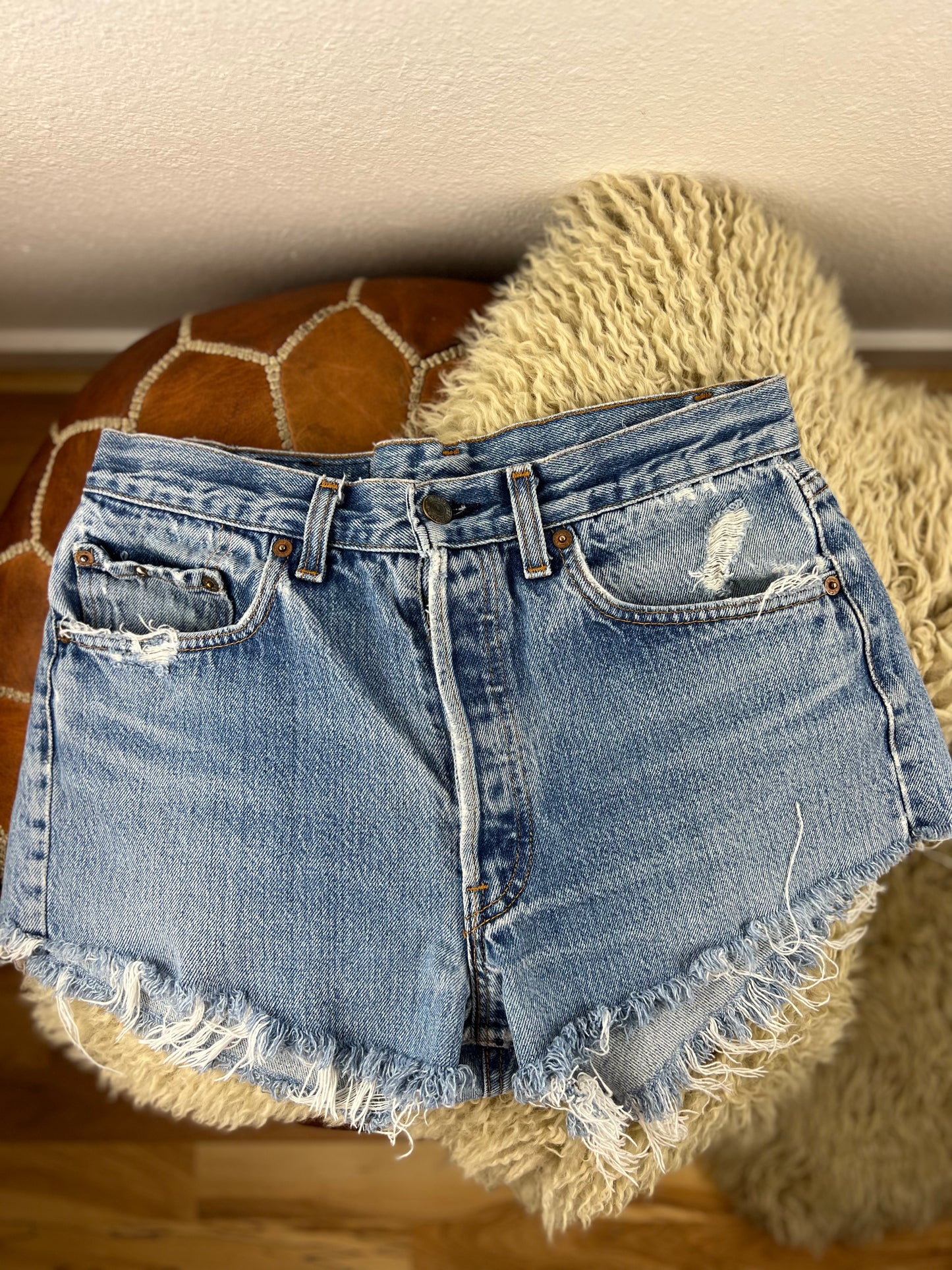 Levis Button Fly Cutoff Shorts