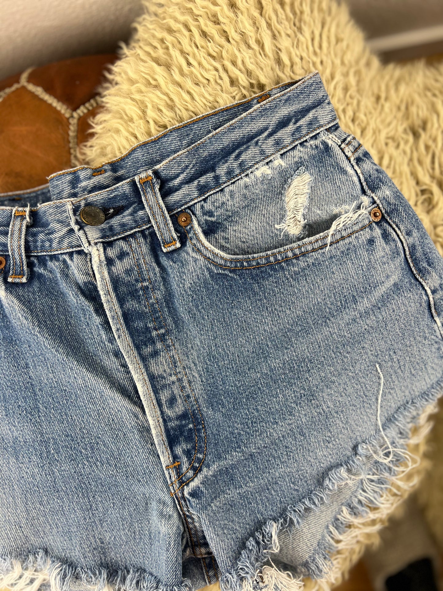 Levis Button Fly Cutoff Shorts
