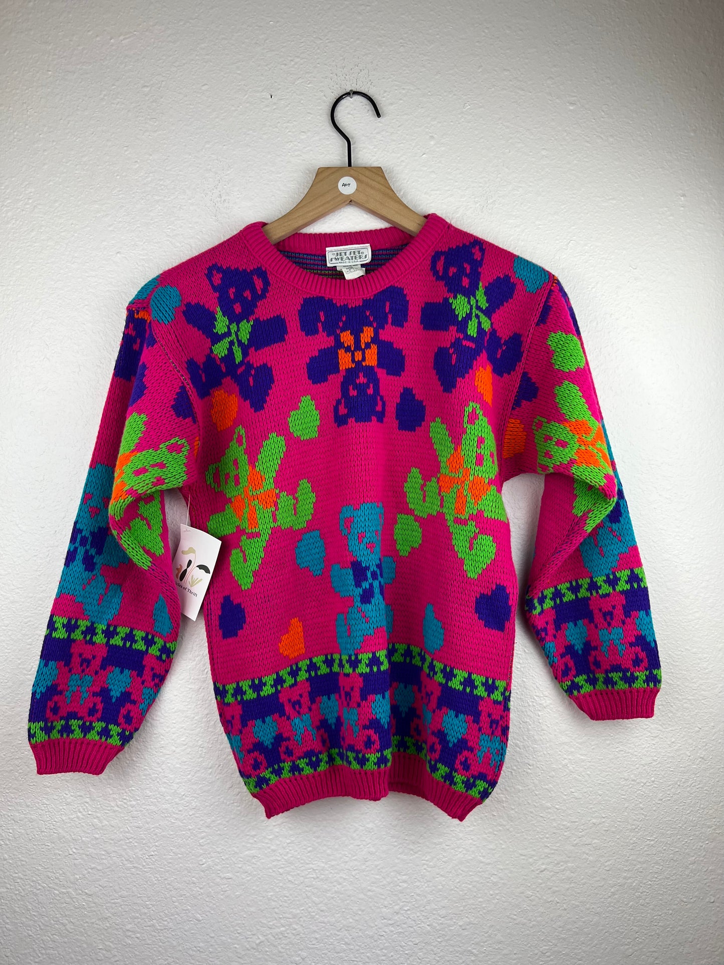 Vintage Quirky Teddy Bears Sweater