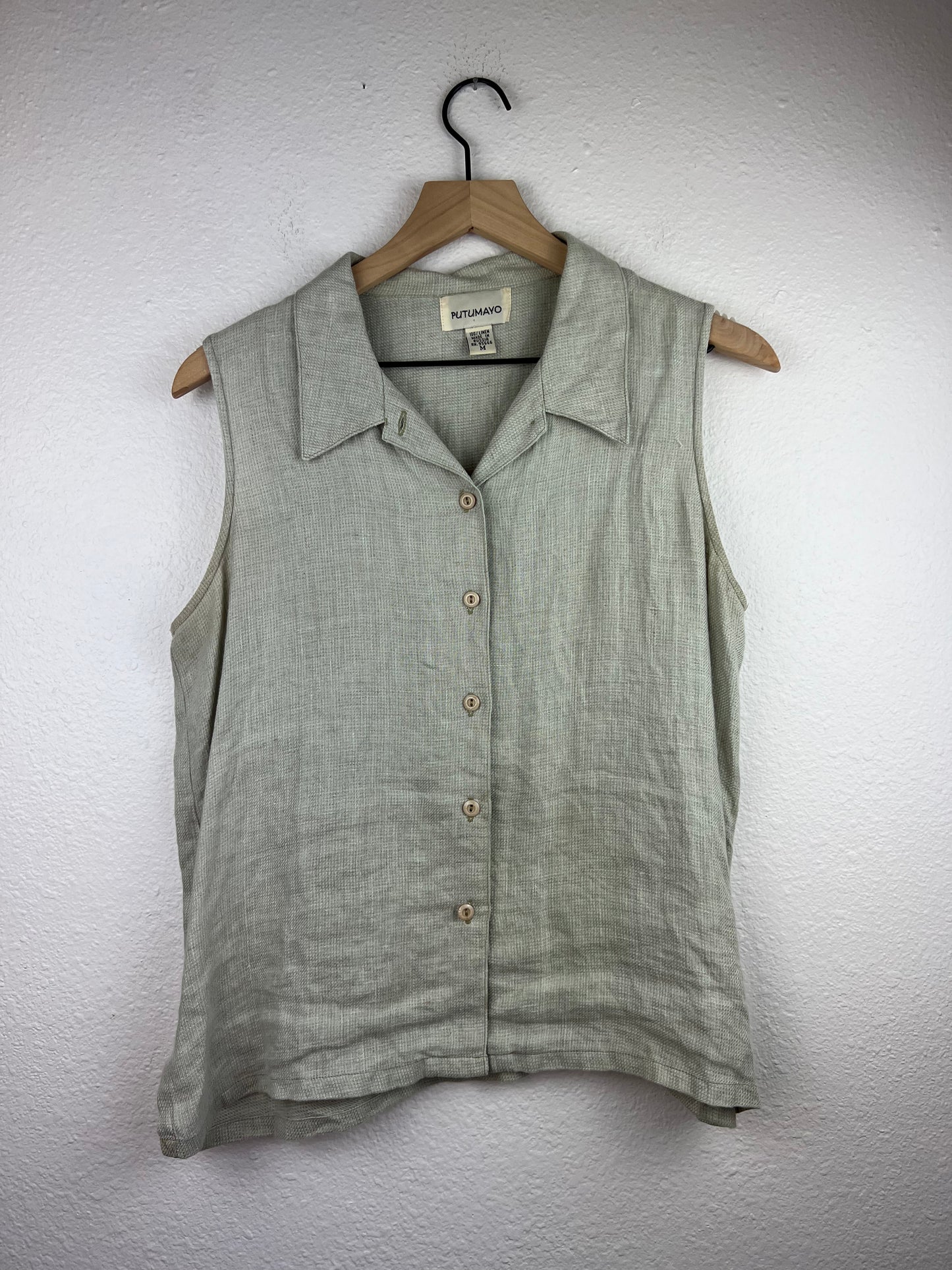 Putumayo Linen Button Up Top