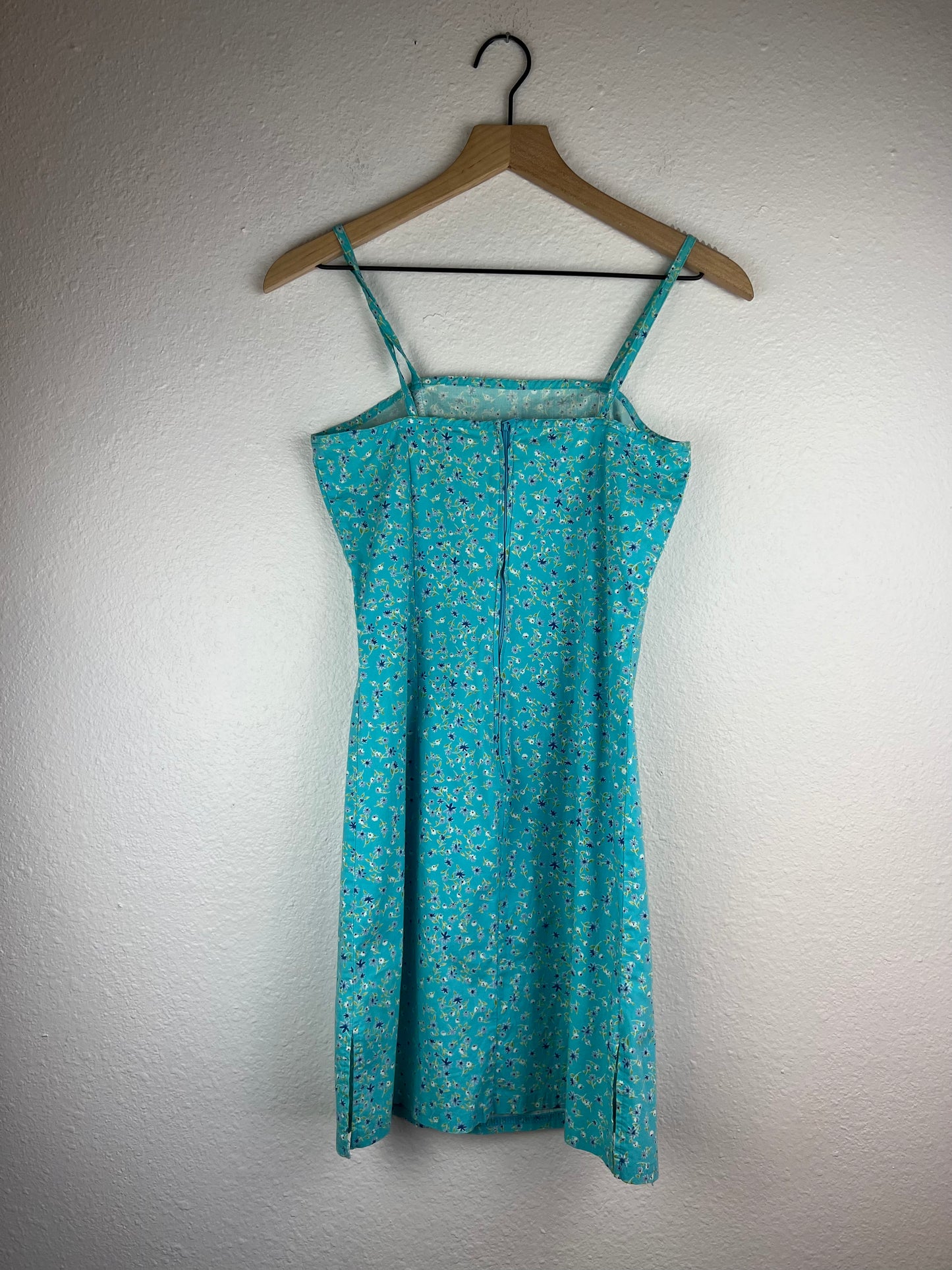 Light Blue Floral Mini Dress