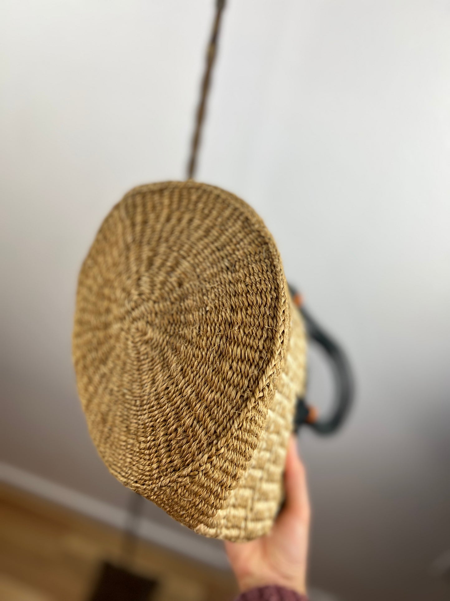 Woven Beaded Shoulder Bag