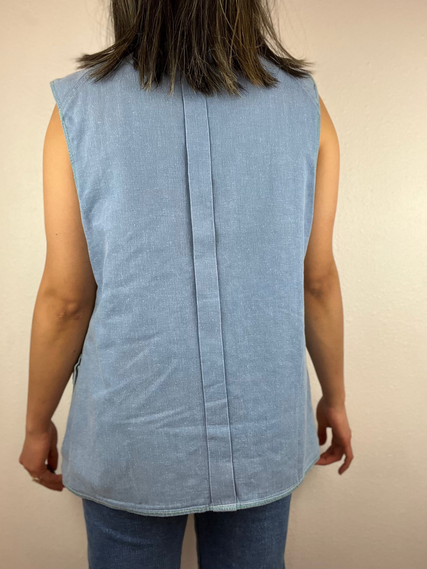Handmade Embroidered Snap Vest