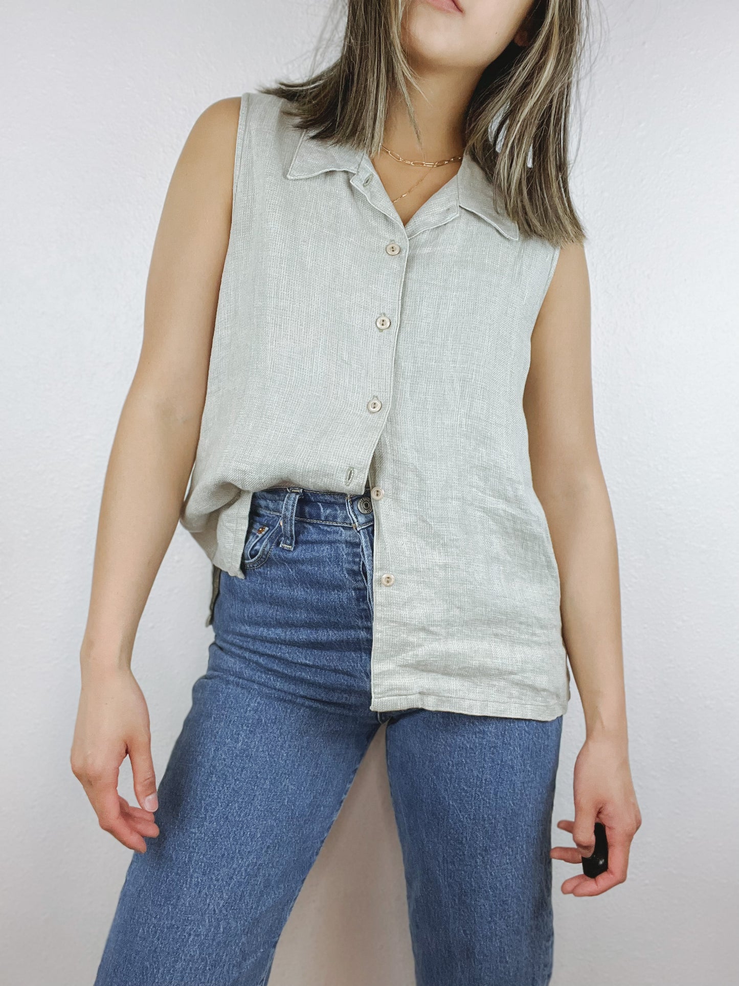 Putumayo Linen Button Up Top