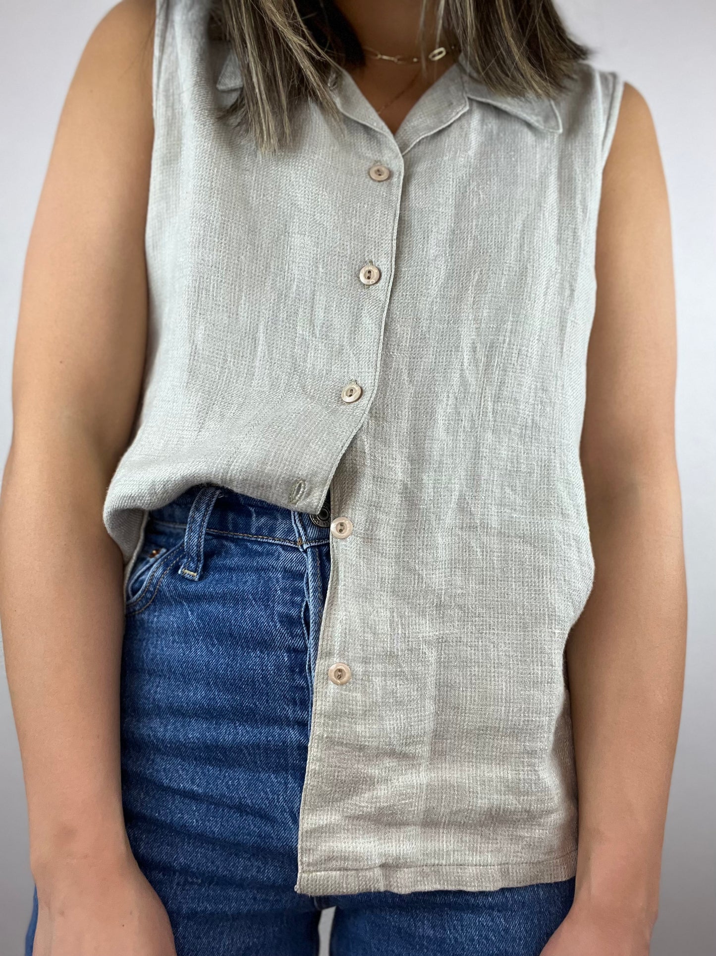 Putumayo Linen Button Up Top