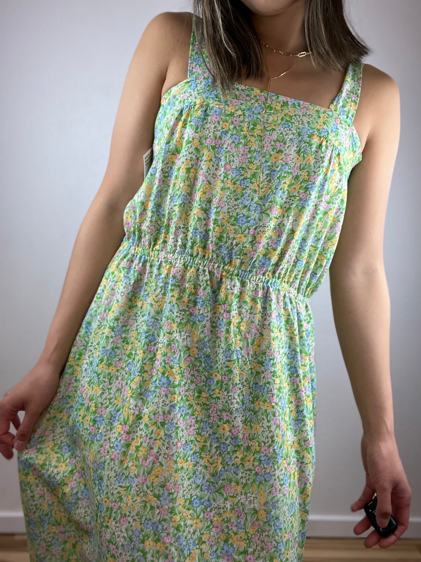 Handmade Spring Florals Midi Dress