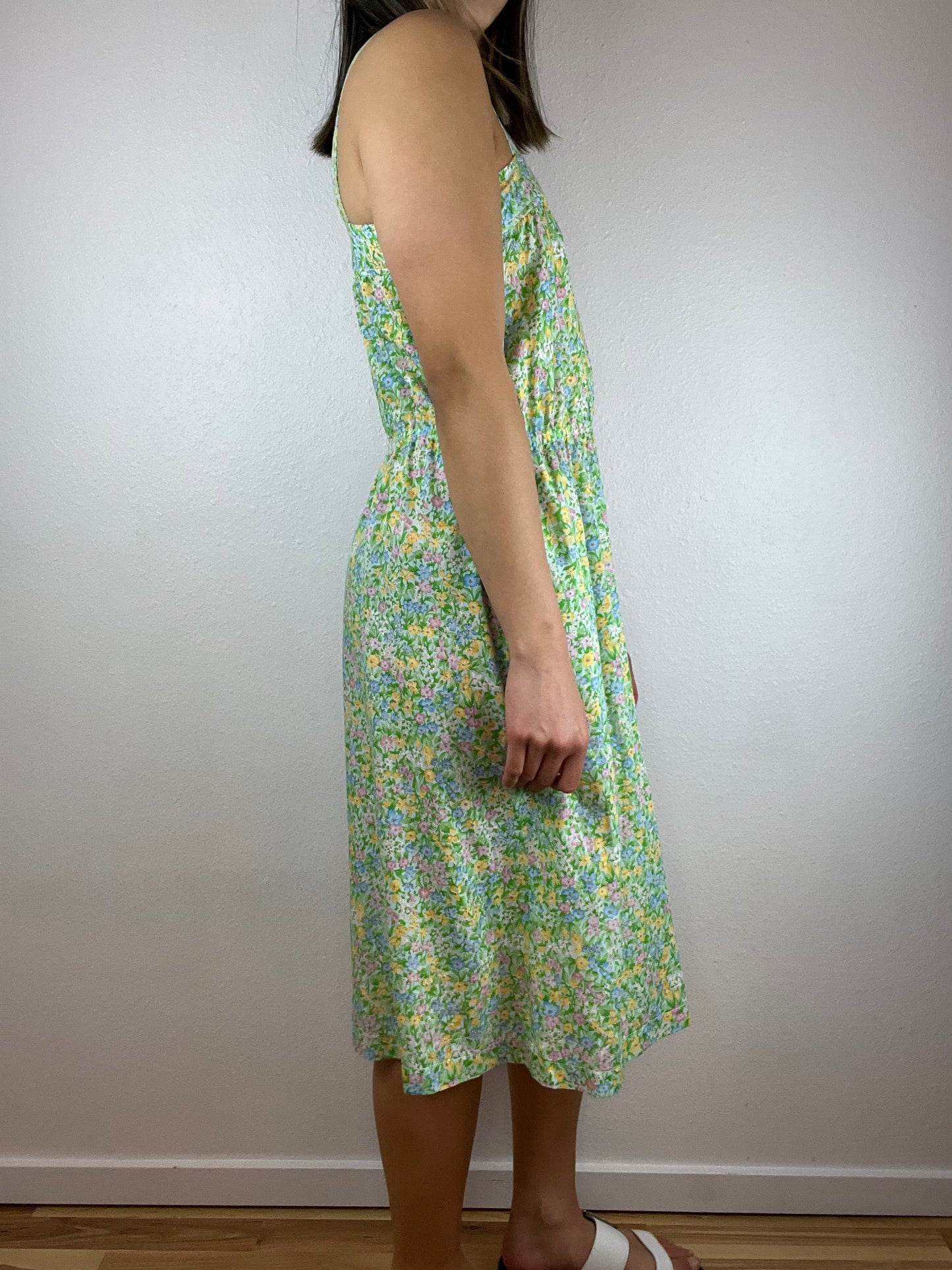 Handmade Spring Florals Midi Dress