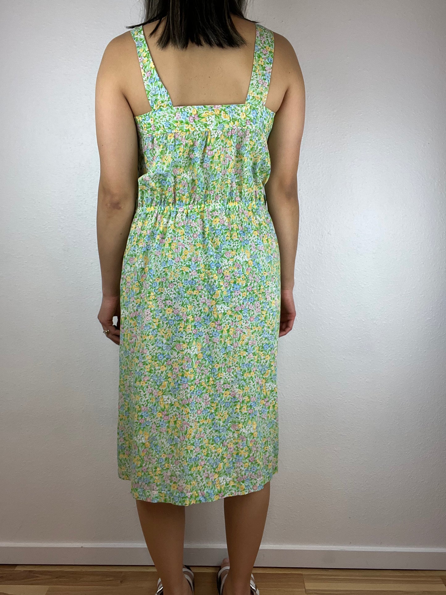 Handmade Spring Florals Midi Dress