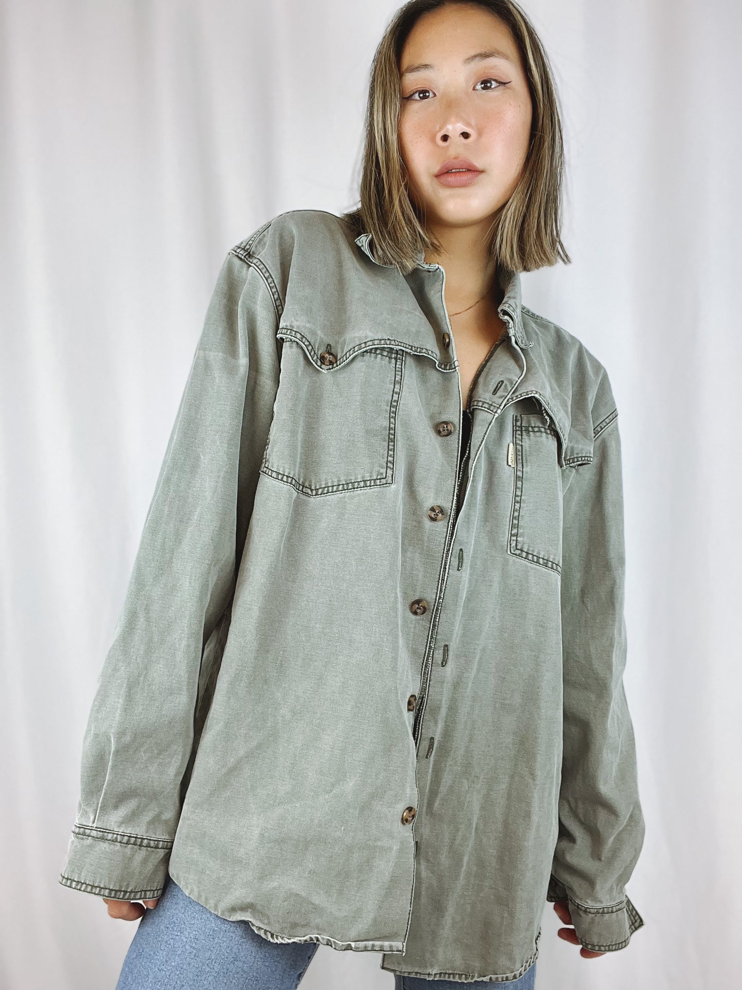 Kakadu Button Up Long Sleeve Top