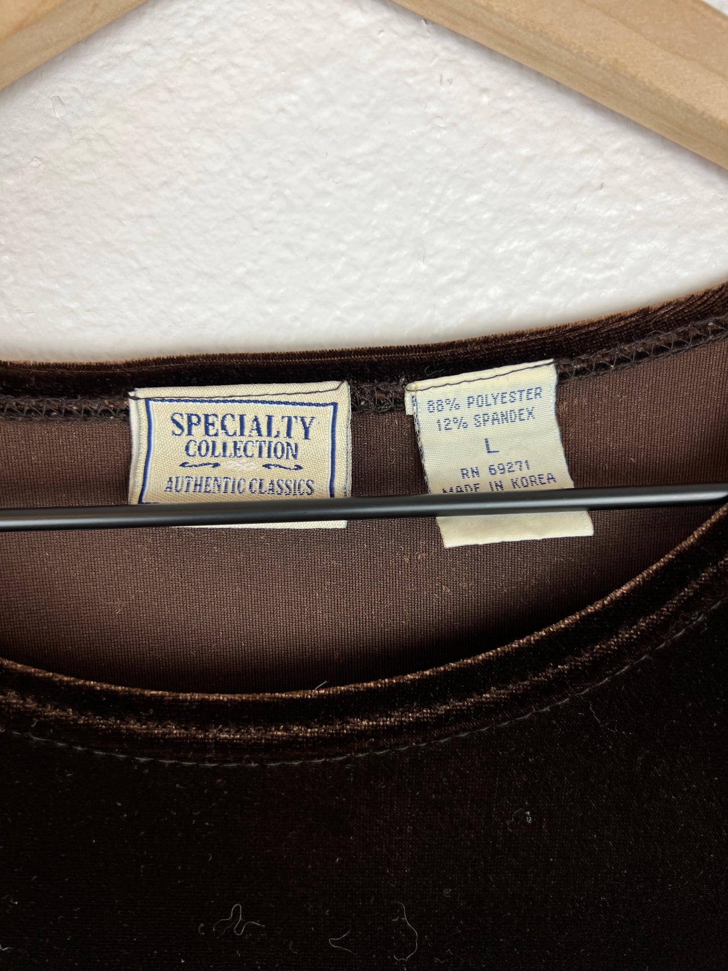 Velvet Short Sleeve Top