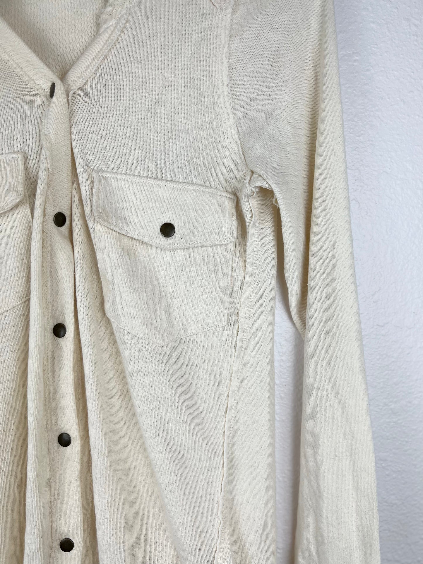 Free People Button Up Long Sleeve Top