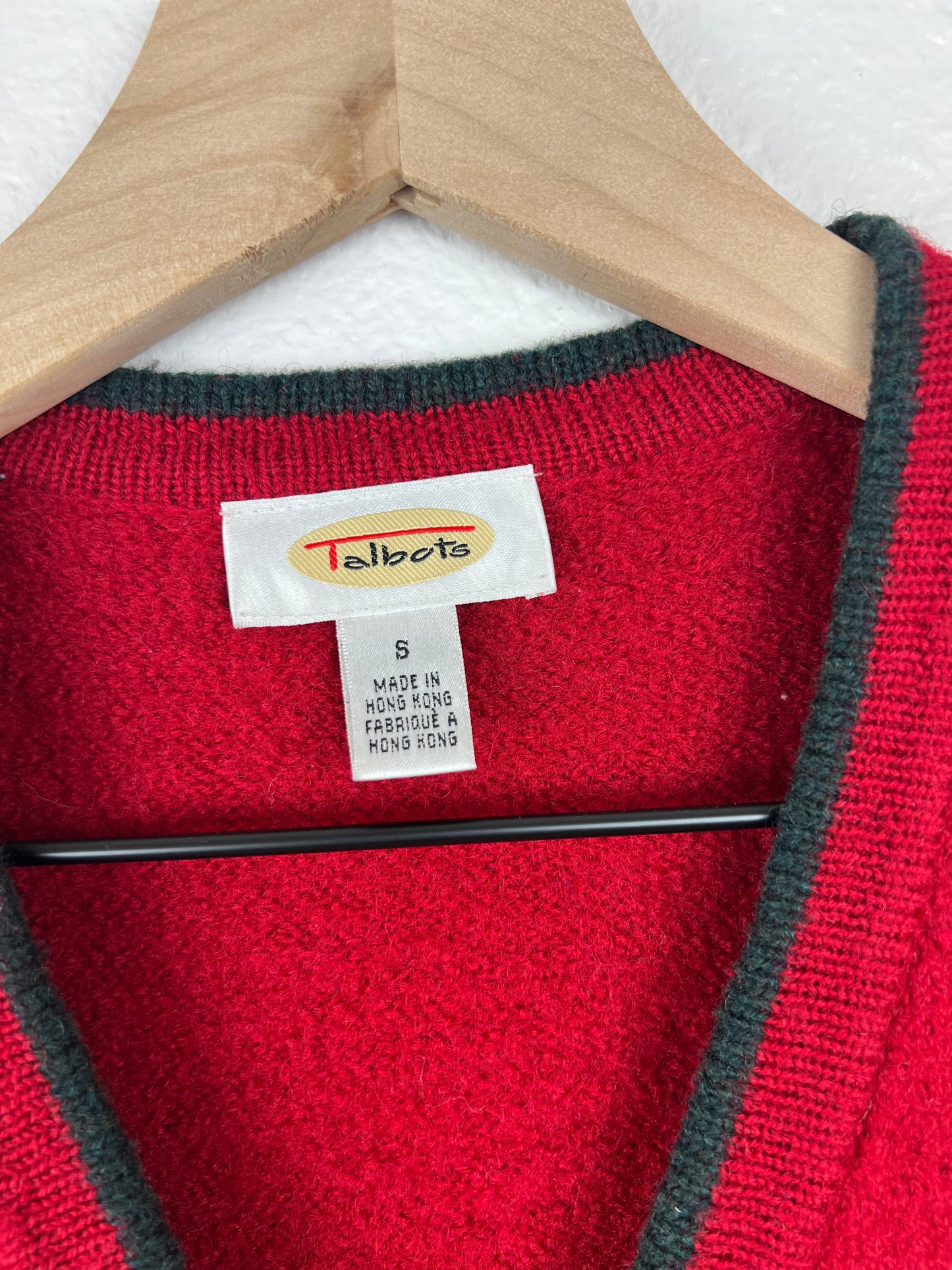 Talbots Wool Holiday Stockings Sweater Vest
