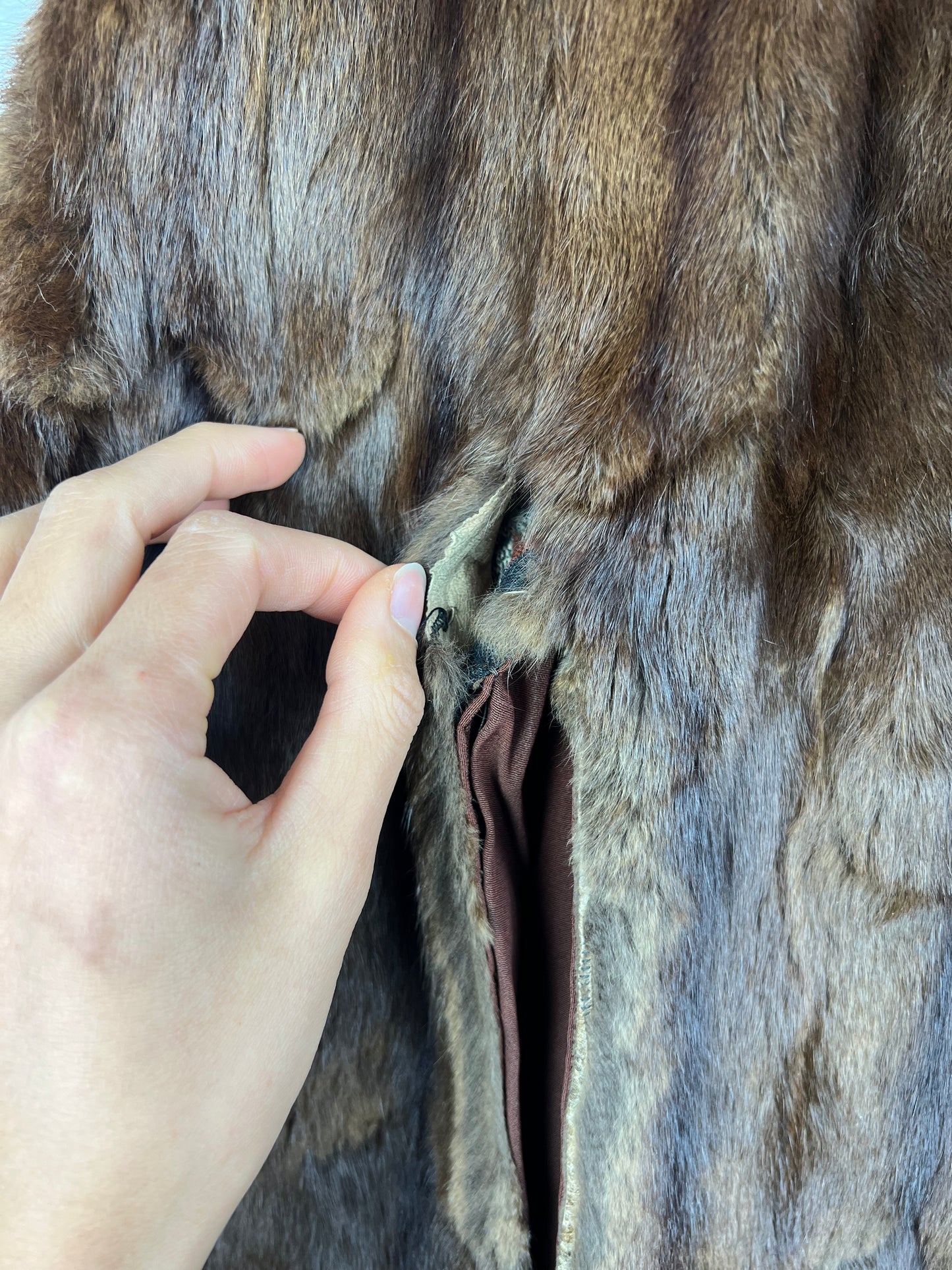 Vintage Rich Furs Dittrich Detroit Demi Buff Mink Fur Capelet