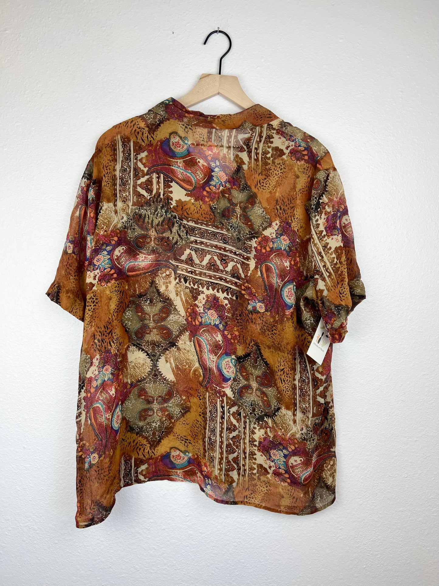 Chico's 100% Silk Button Up Top