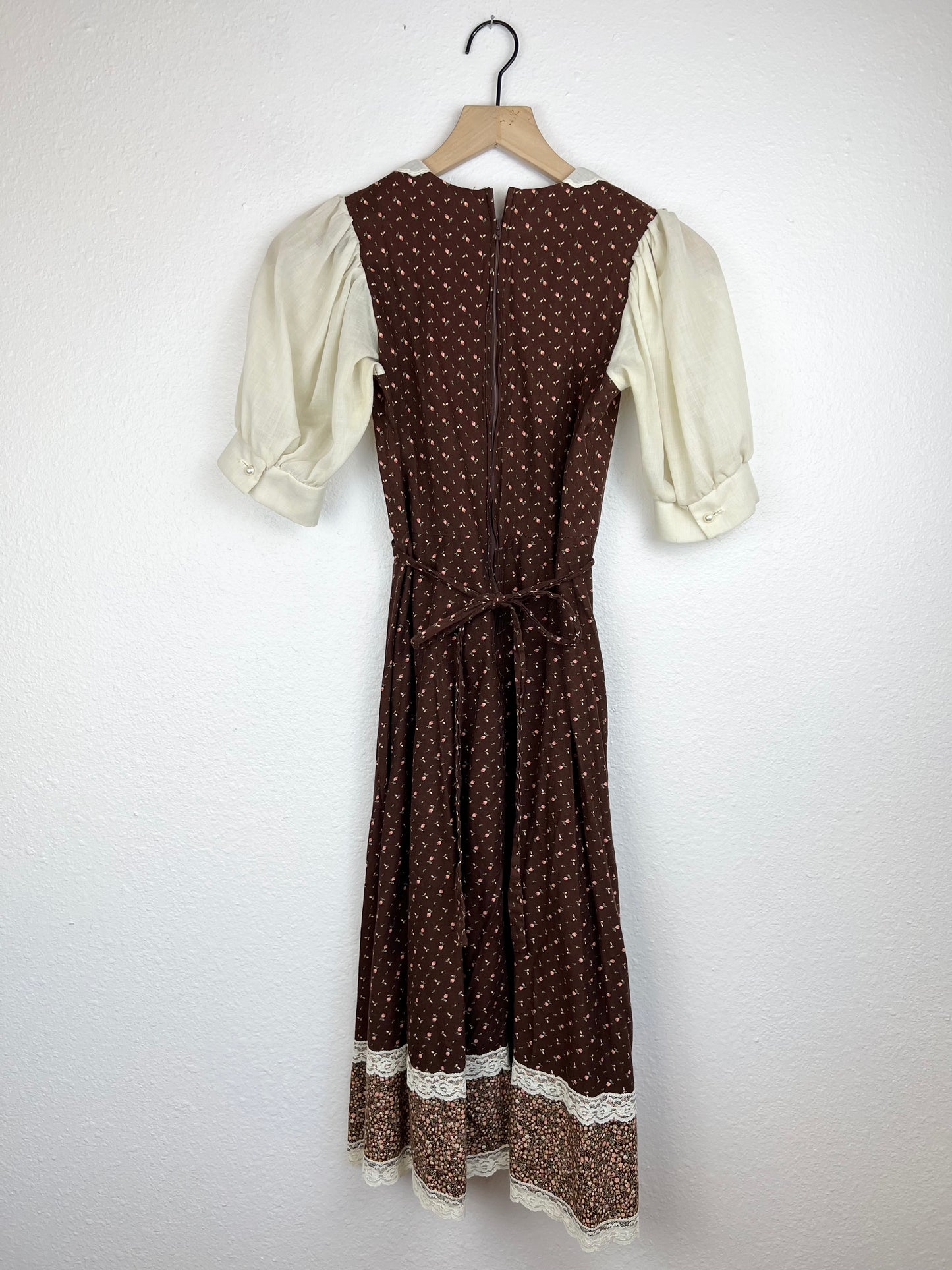 70s Floral Prairie Dress