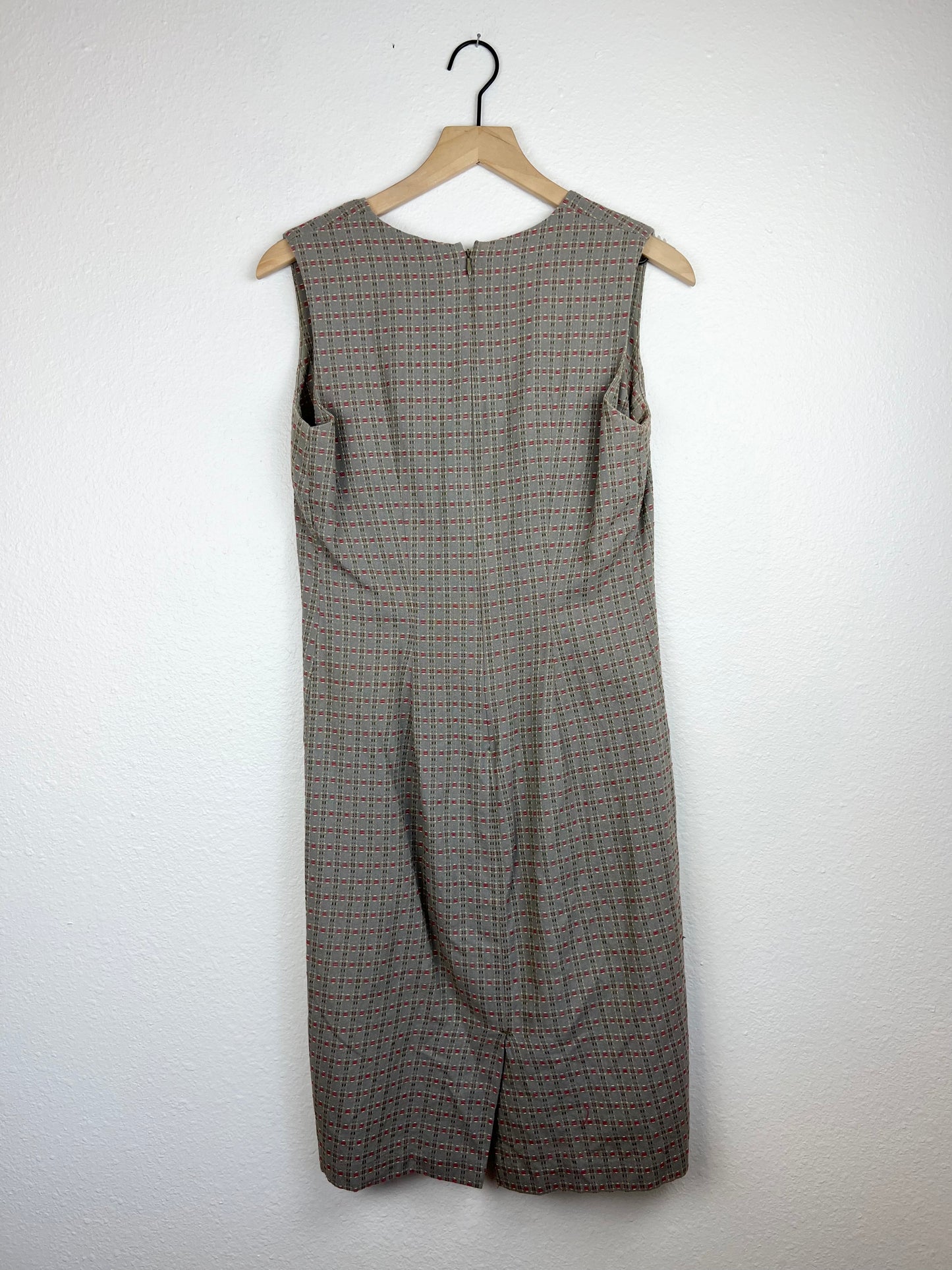 Vintage Handmade V-Neck Patterned Dress